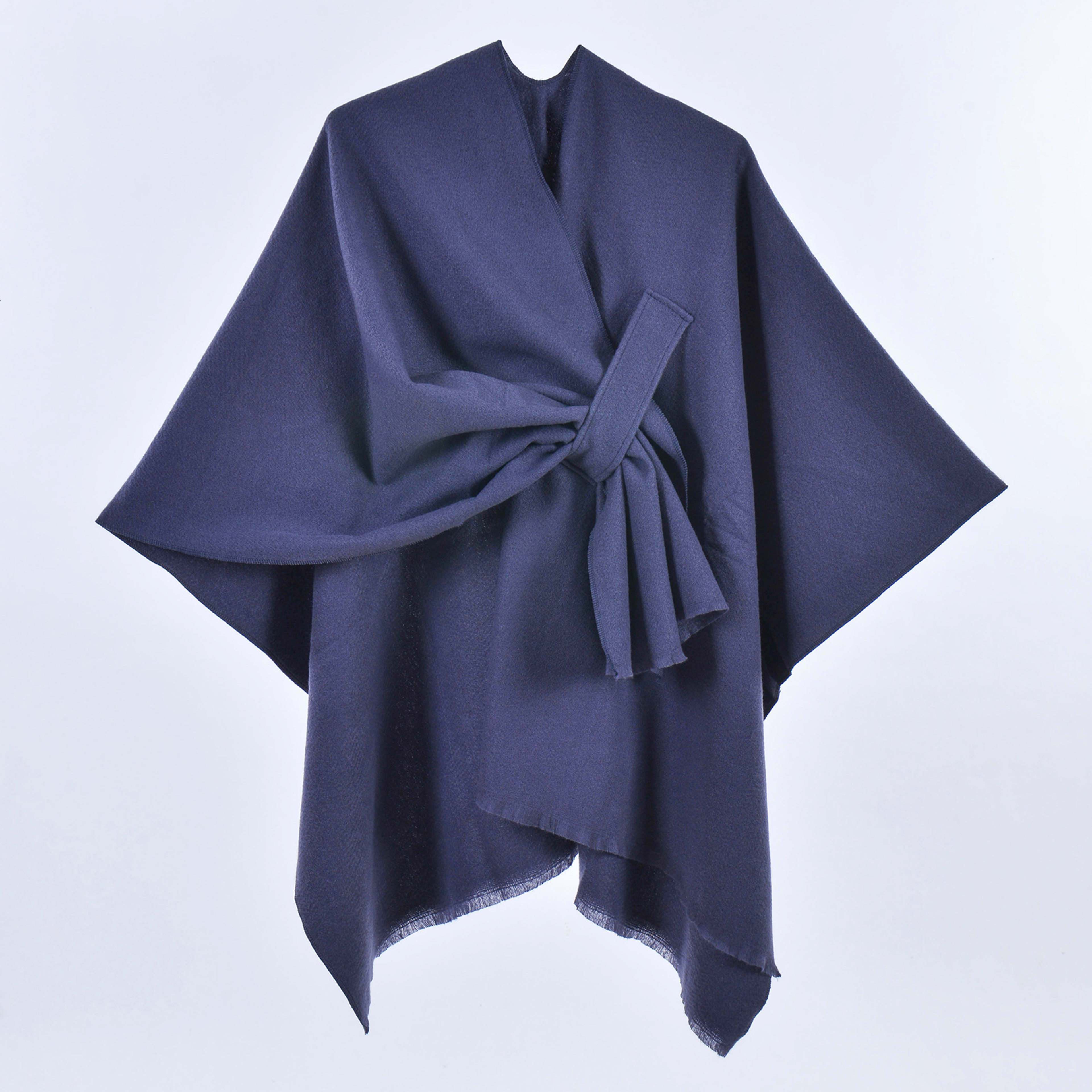 Warm Cloak Simple Double-sided Solid-color Split Design Faux Cashmere Outer Shawlwholesale On Amazon 2