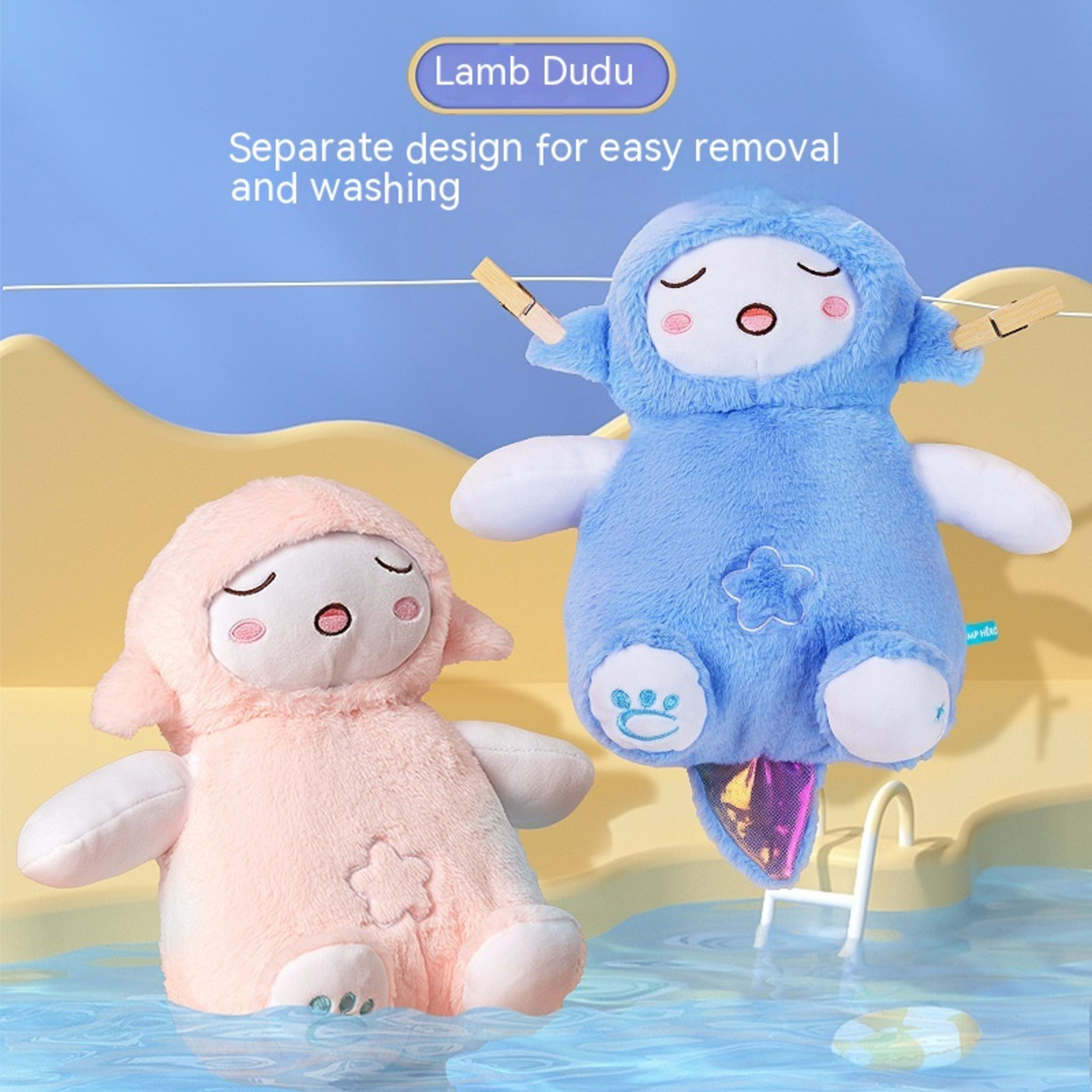 Cloak Man Lamb Toot Baby Plush Doll Newborn Sound And Light Soothing Sleeping Toys 2