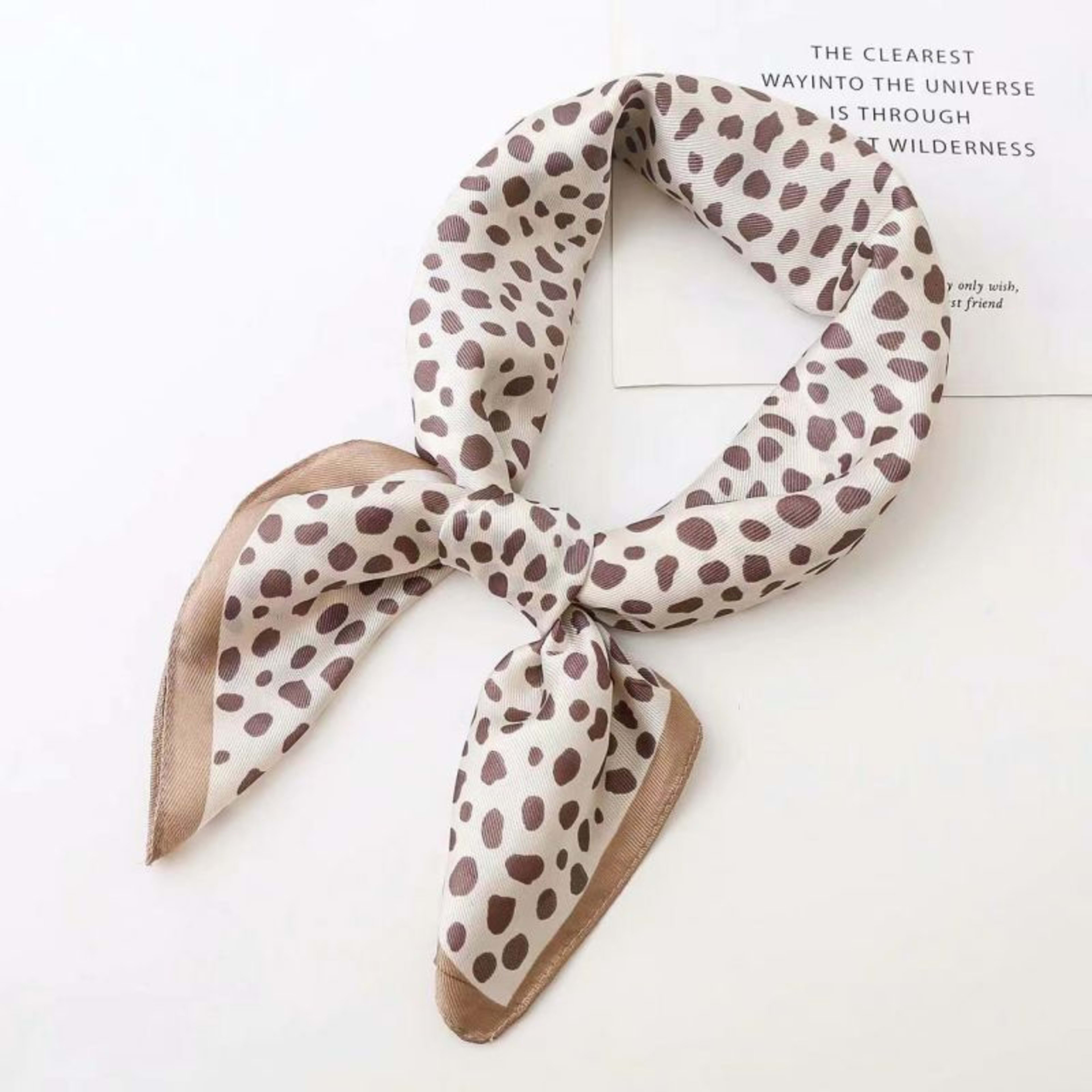 New High-end Twill Silk-look Square Scarf 77