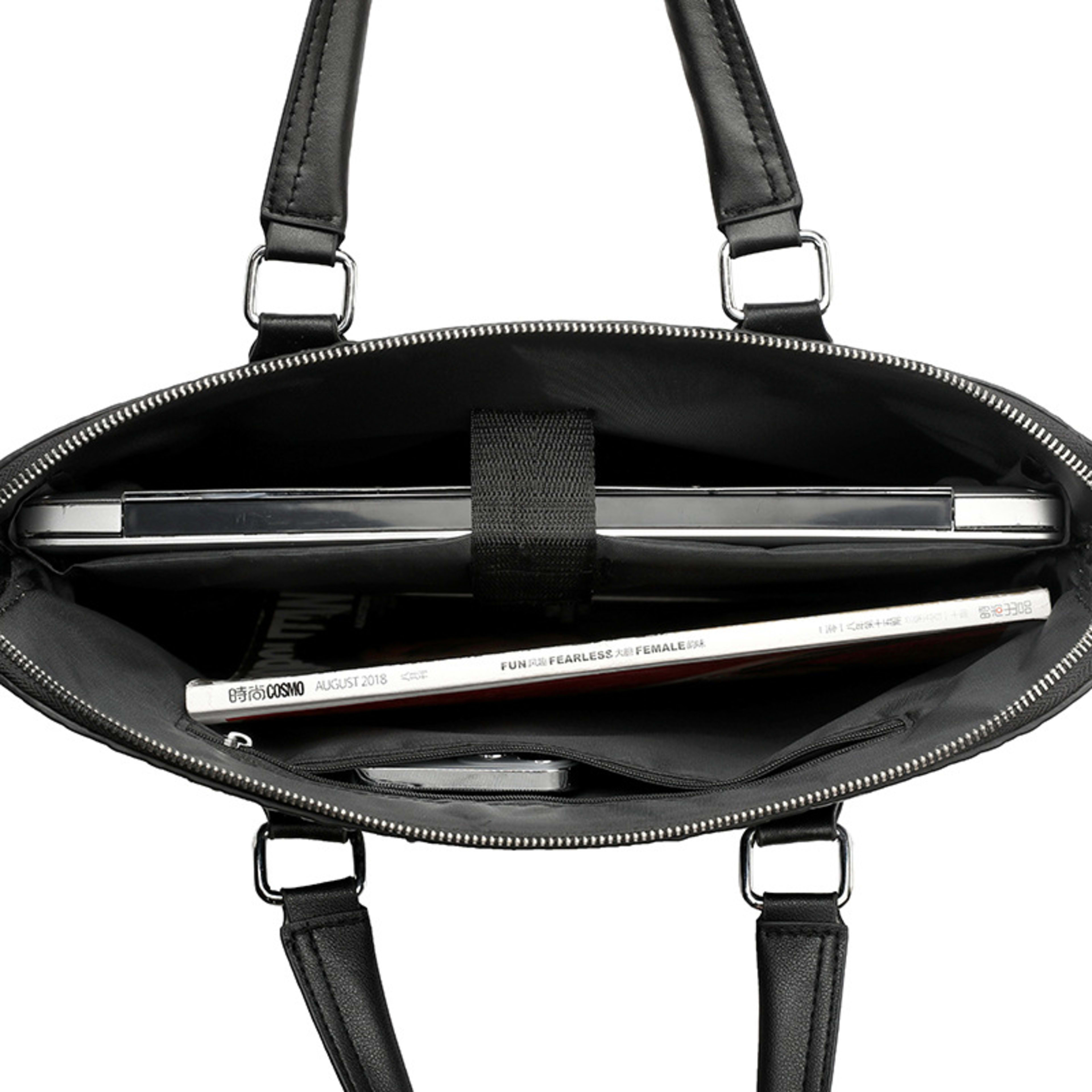Men's New Crocodile Pattern Business Computer Bag Shoulder Briefcase 3
