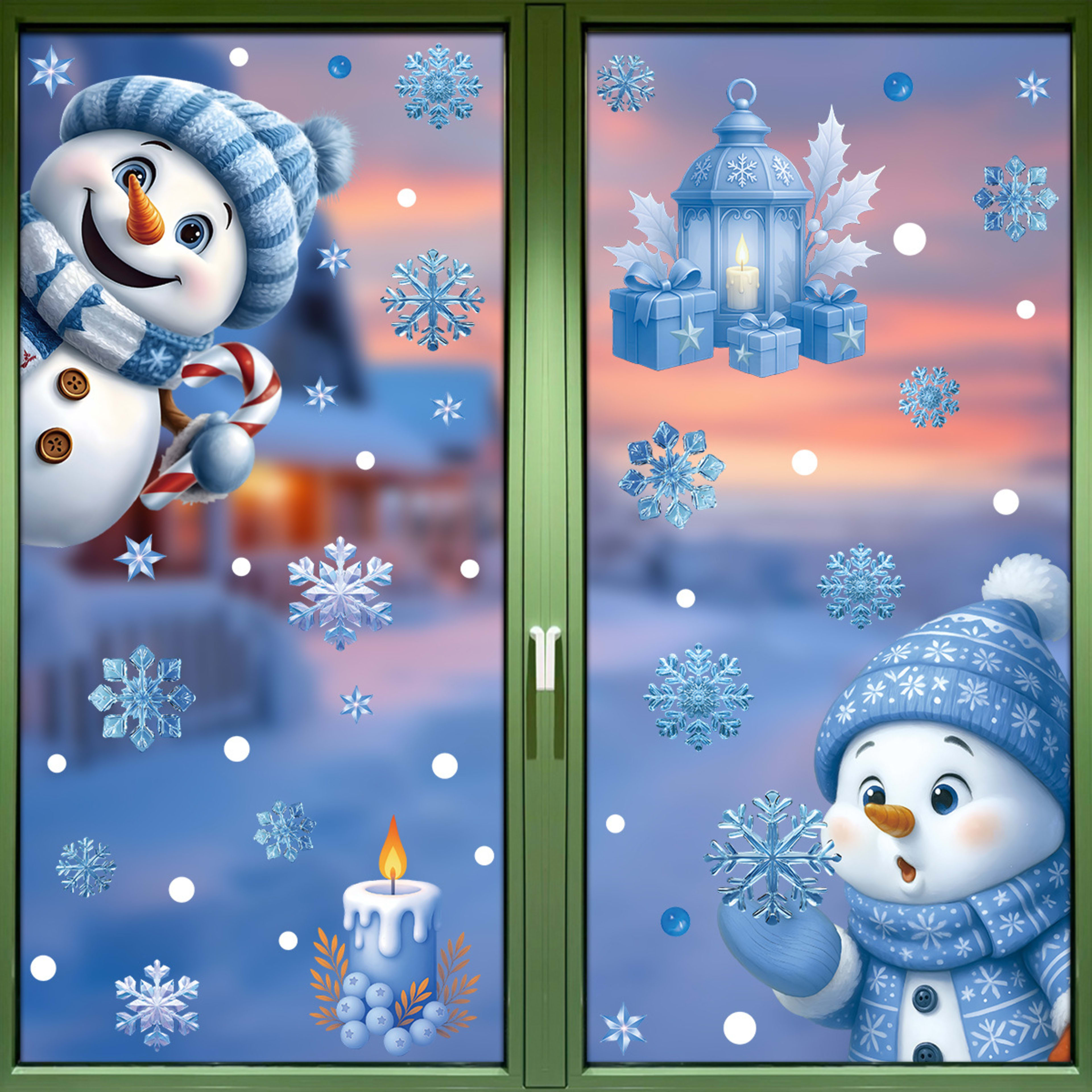 Christmas Party Decorative Creative Glass Sticker 8