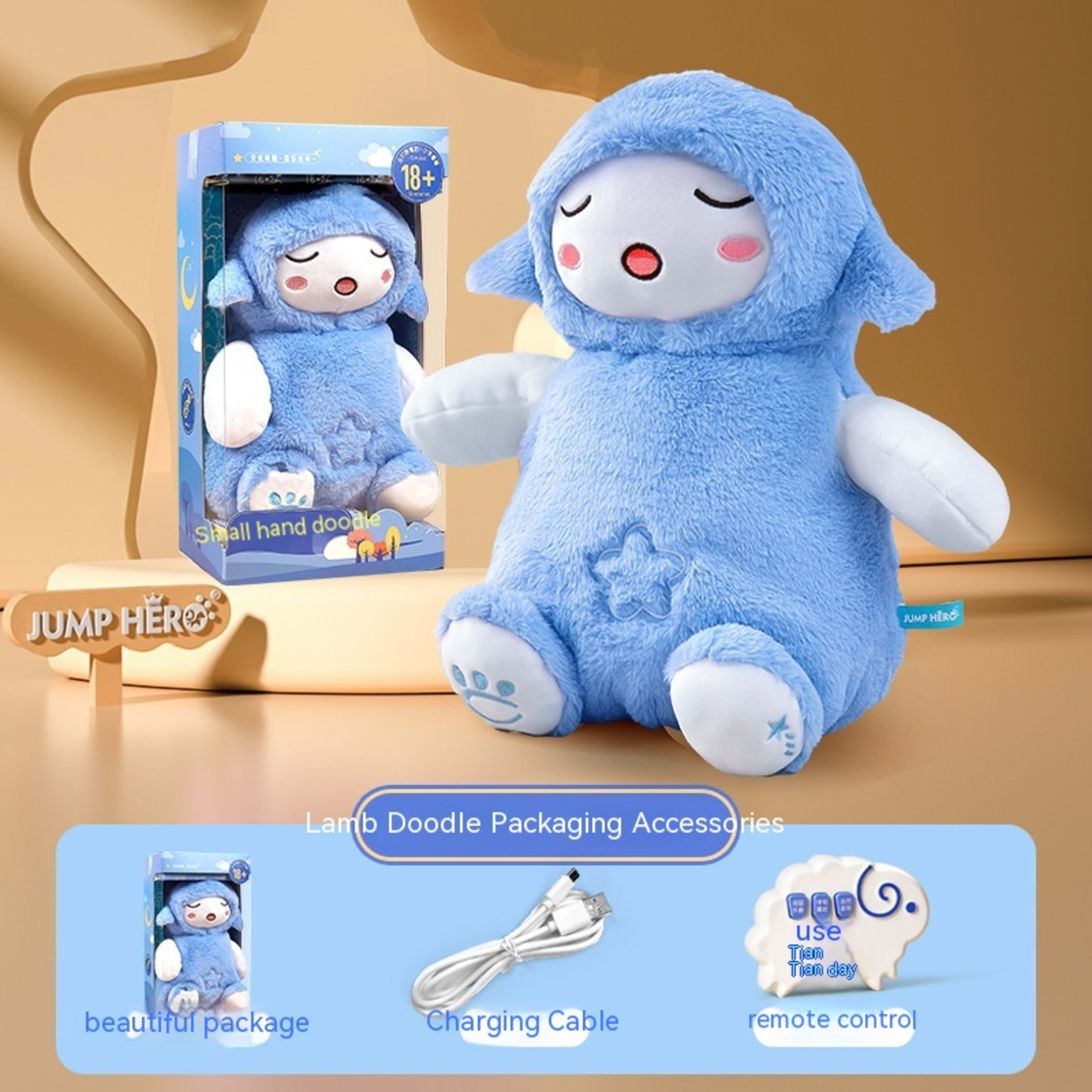 Cloak Man Lamb Toot Baby Plush Doll Newborn Sound And Light Soothing Sleeping Toys 8