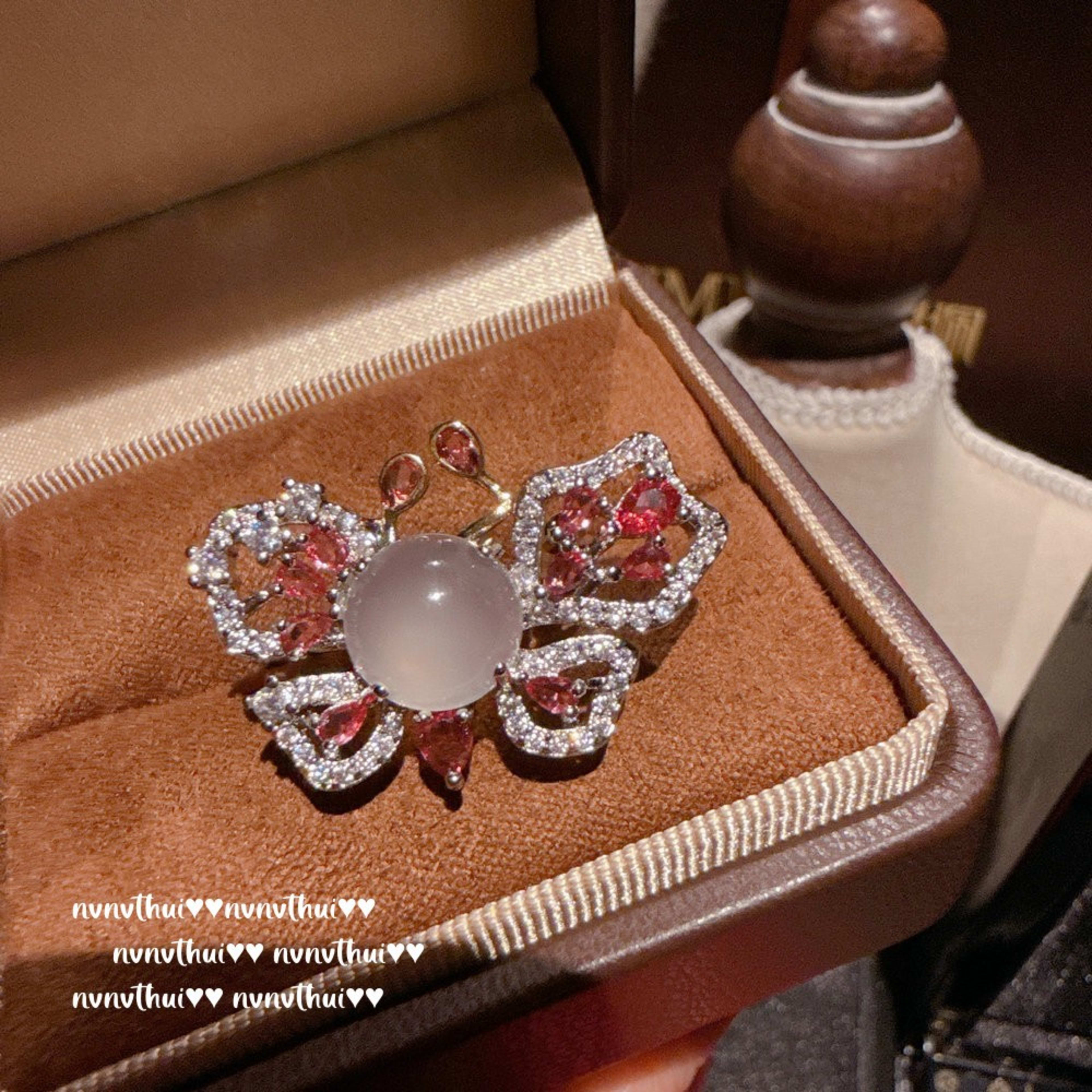 Fog Color Enchantress Camellia Gemstone Necklace Rich Charming Rose Zircon Earrings Bracelet Suit 2