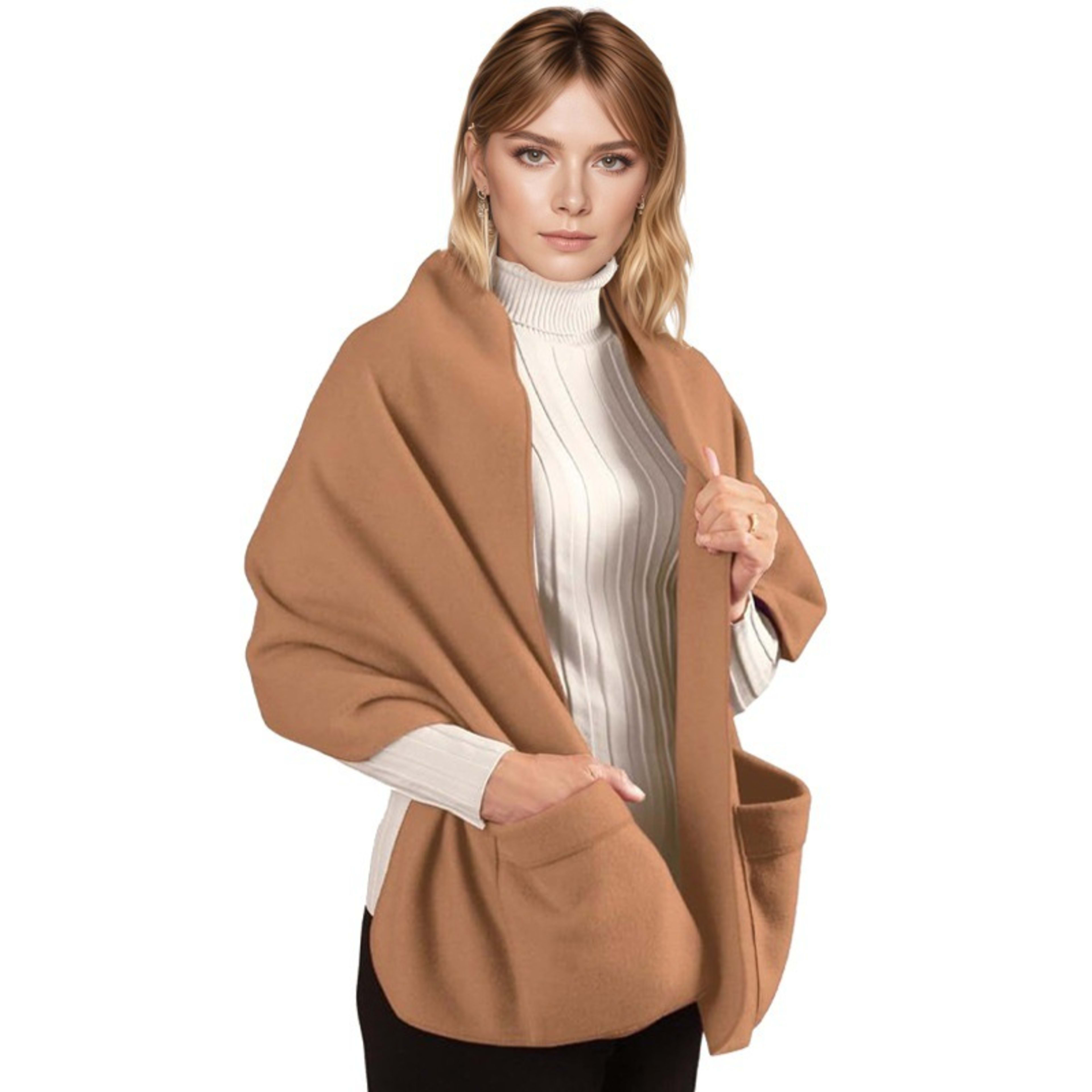 Thickened Minimalist Pocket Scarf For Europe And America 2