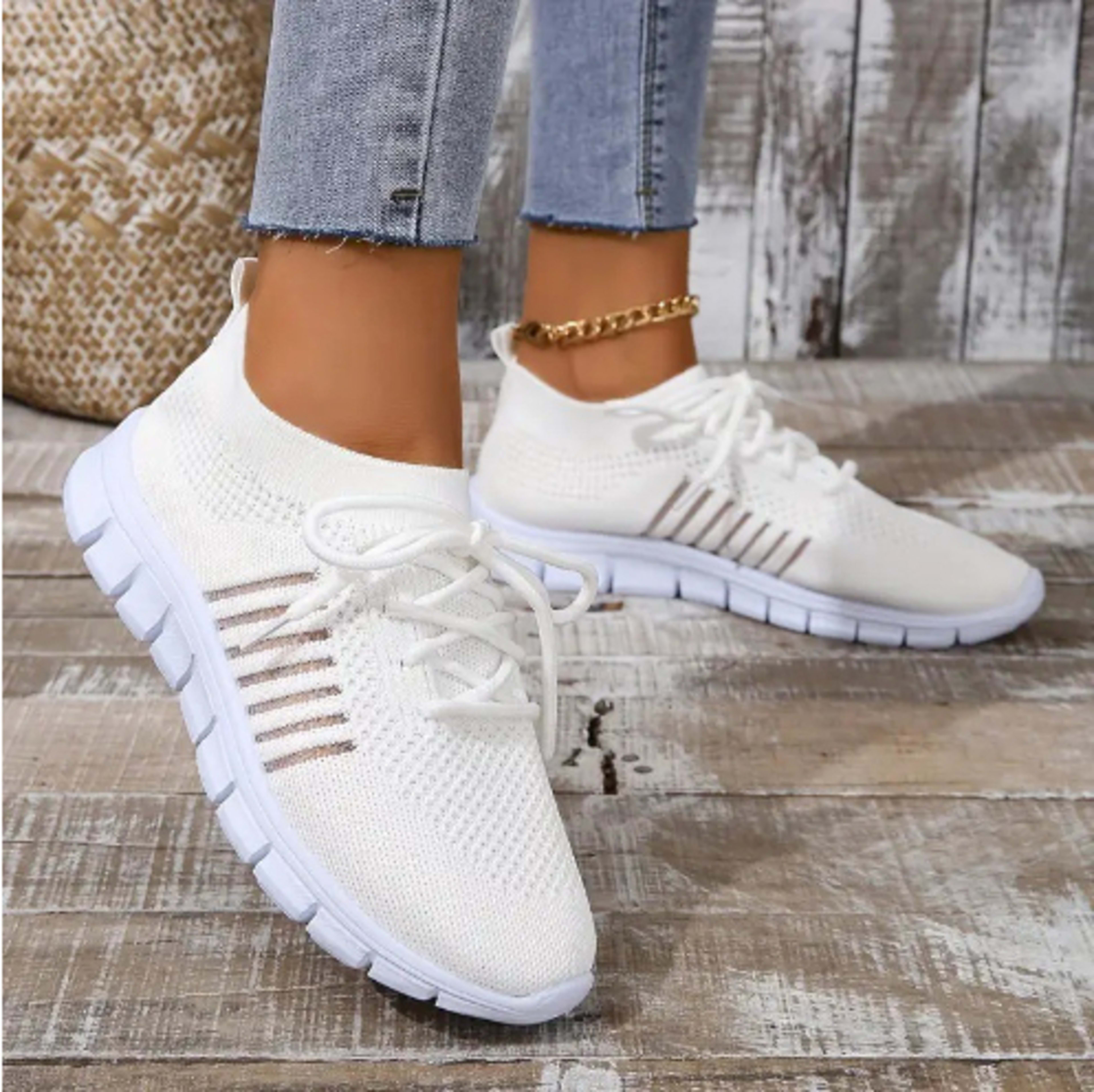 Women's Breathable Sneaker High-cut Lace-up Platform Casual Shoes 14
