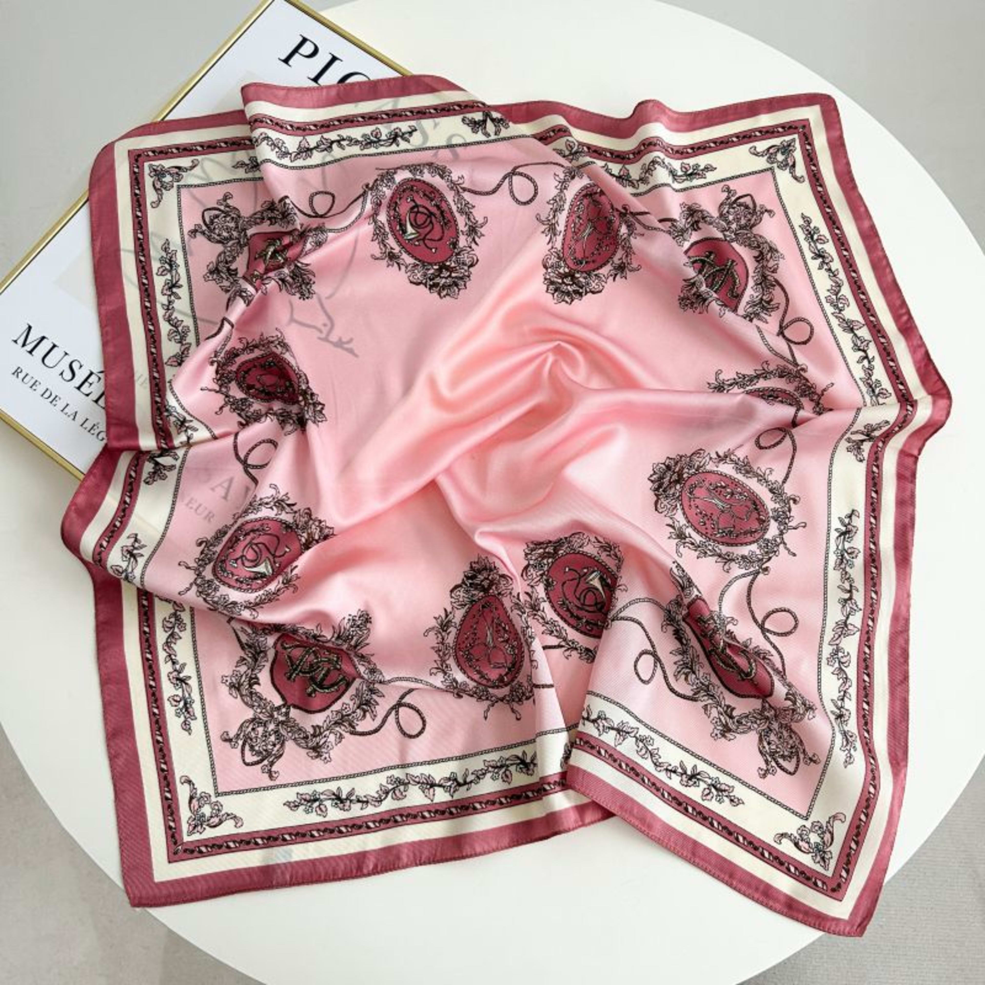 New High-end Twill Silk-look Square Scarf 8