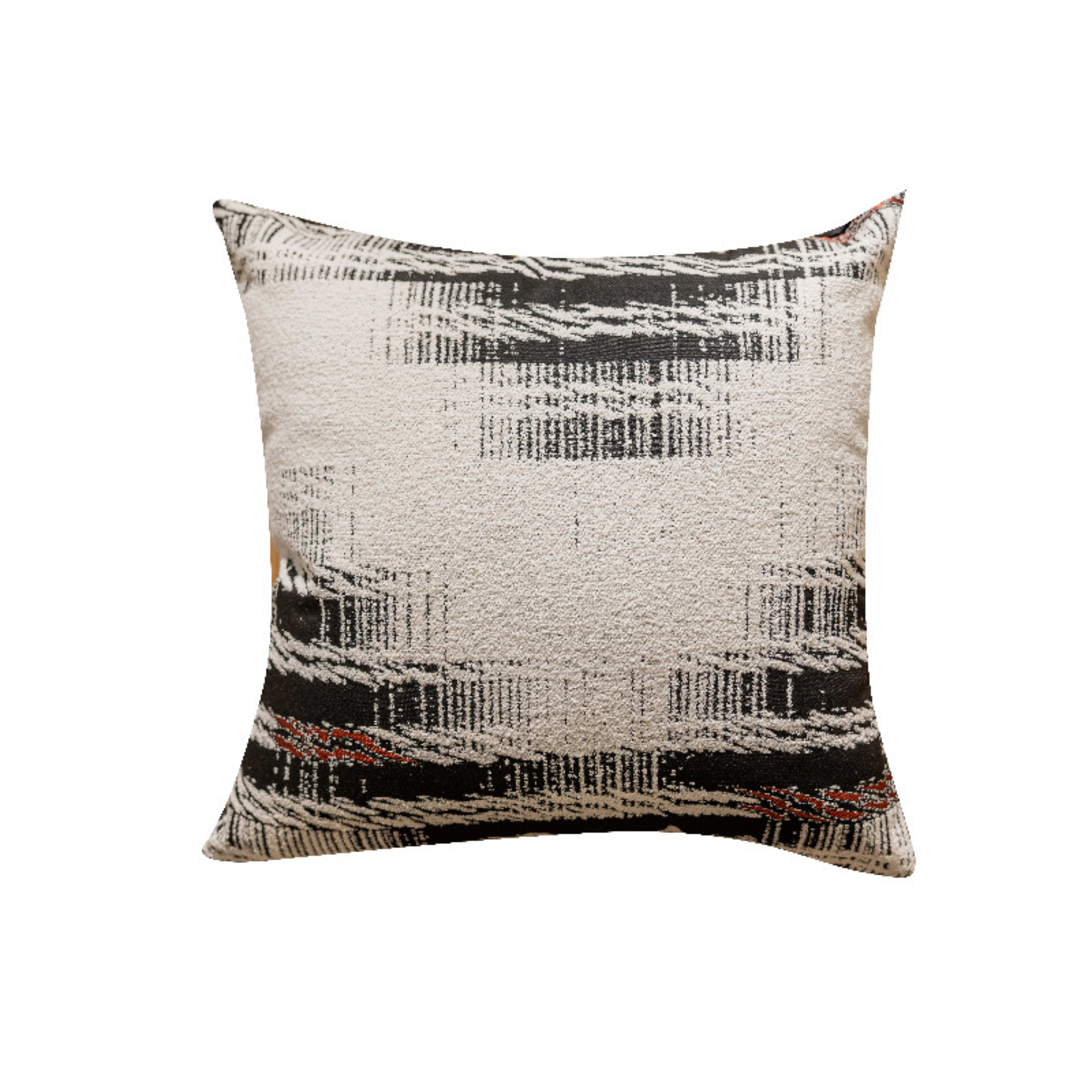 Nordic-style Minimalist Black-and-white Woven Jacquard Throw Pillow Cover 10