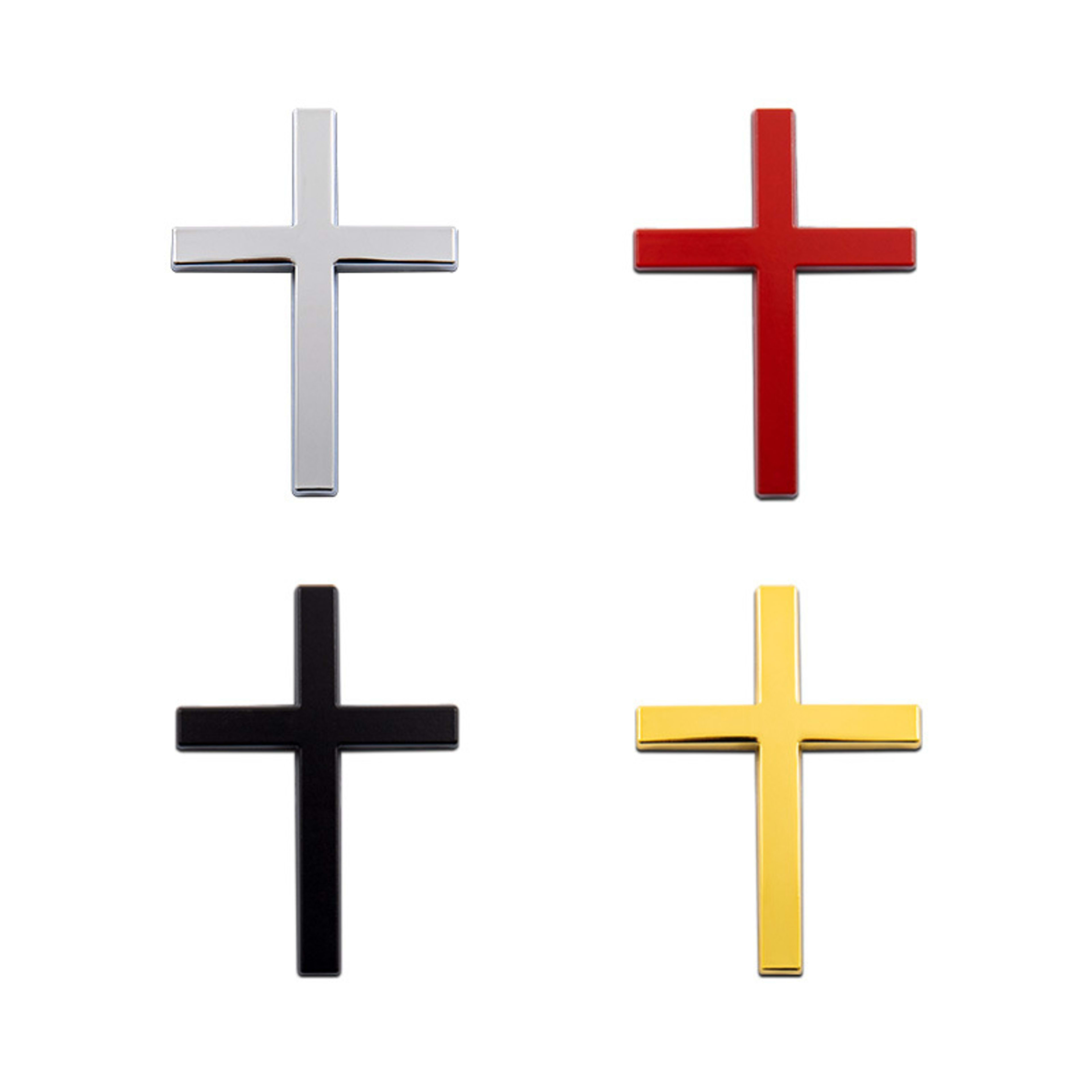 Car Metal Sticker 3D Cross Bumper Stickers 7