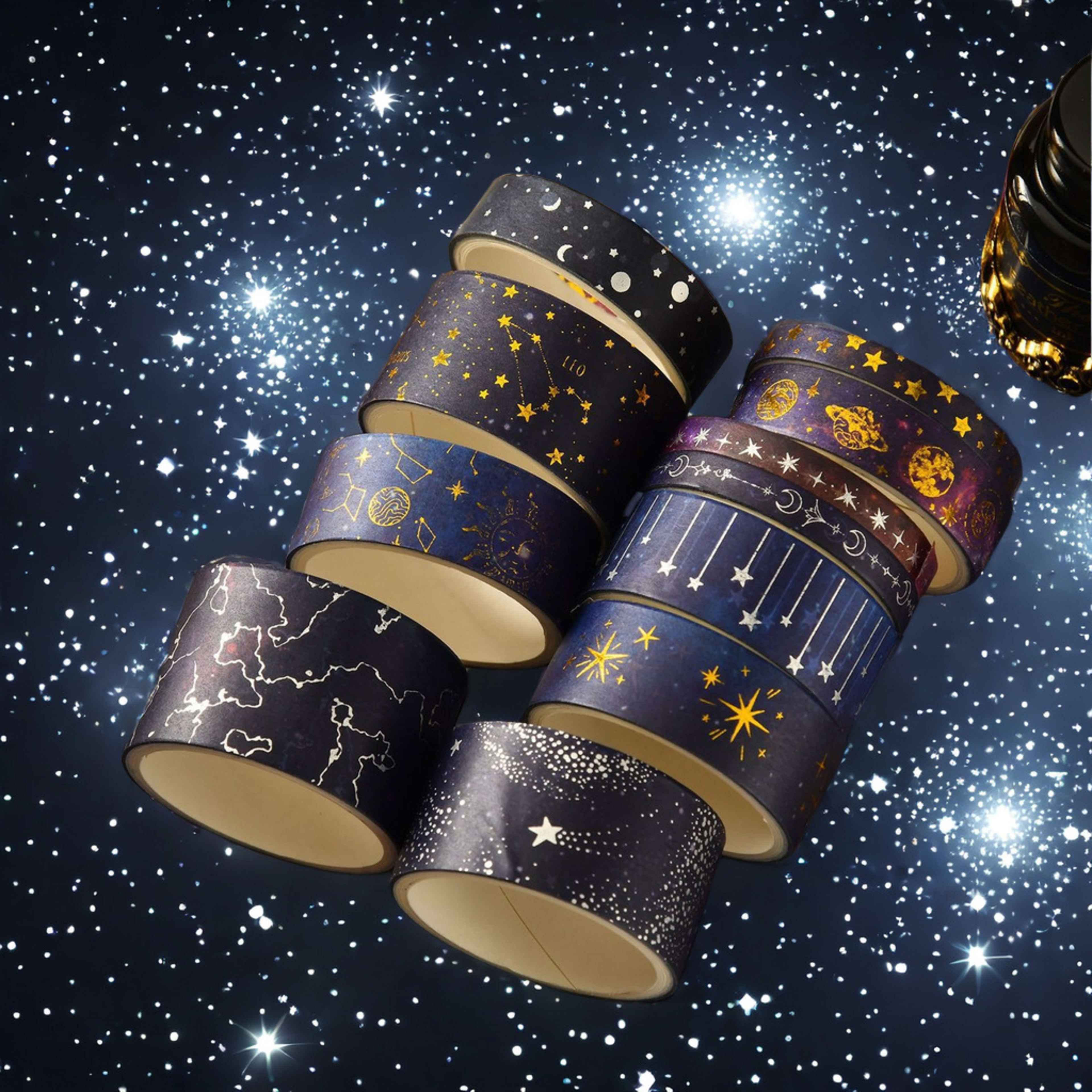 Vast Starry Sky And Paper Adhesive Tape Decorative Sticker 4