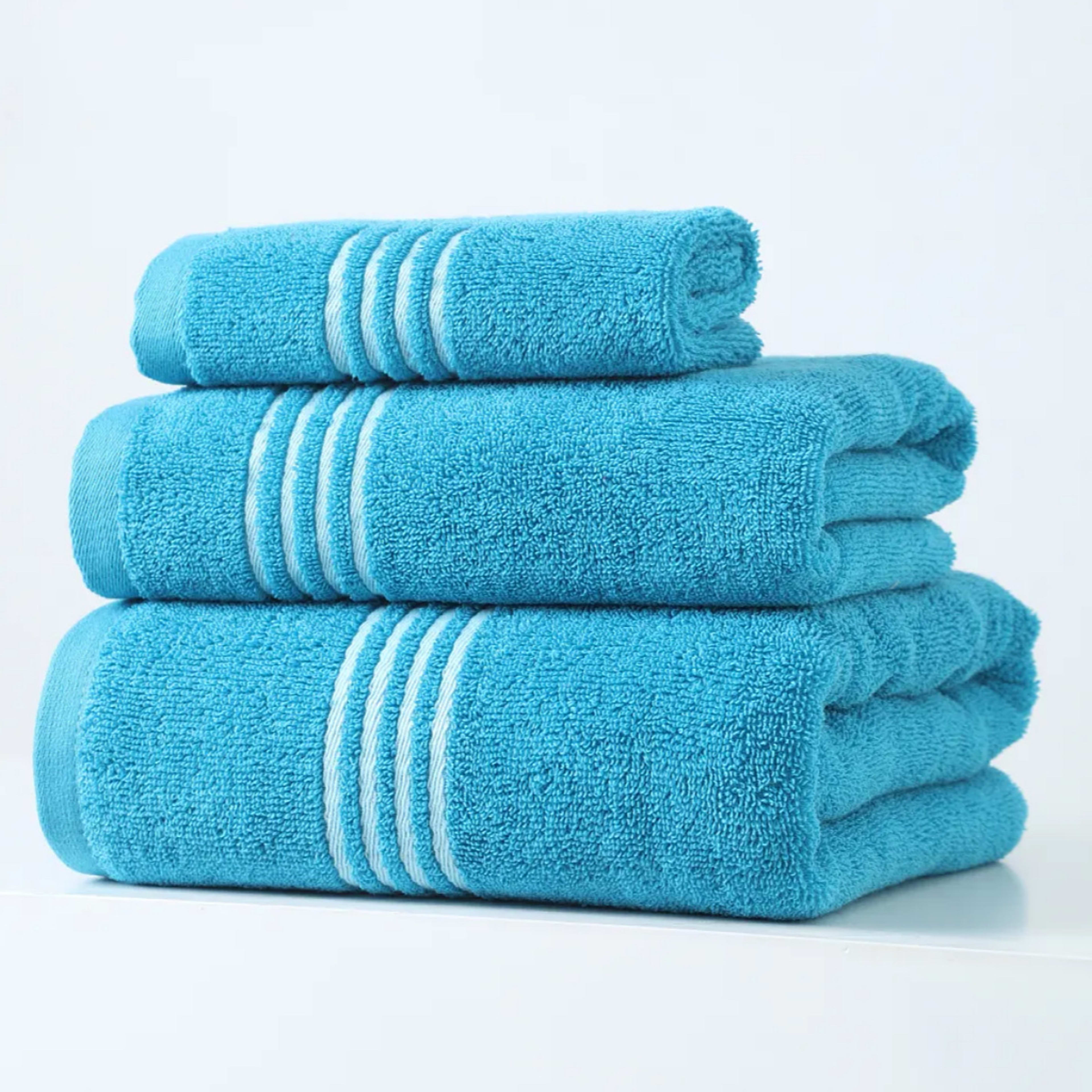 100 Cotton Large Quick Absorbent And Fast Drying Face Towel Set With Bath Towel 9