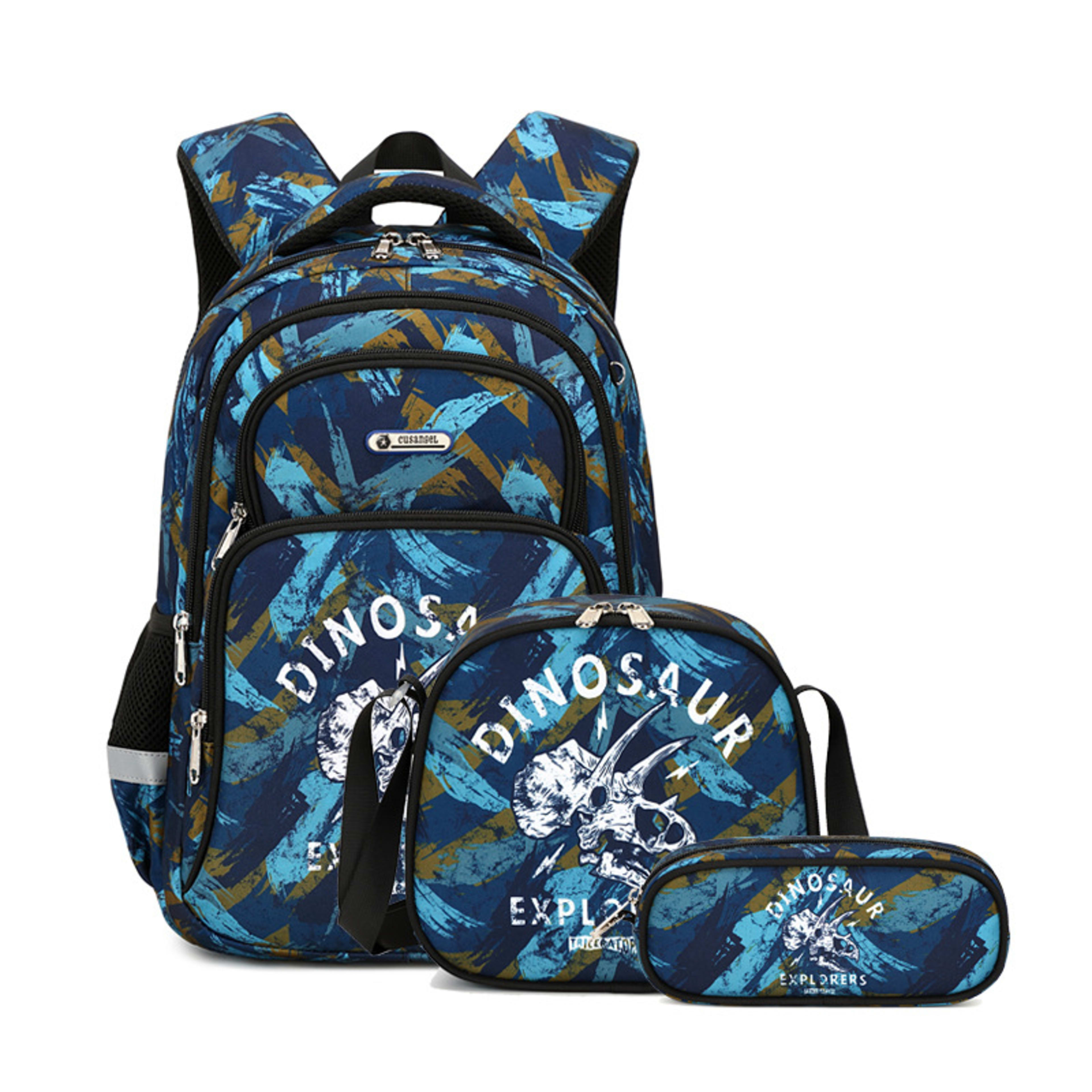 Three-Piece Set Childrens High-Capacity Backpack 9
