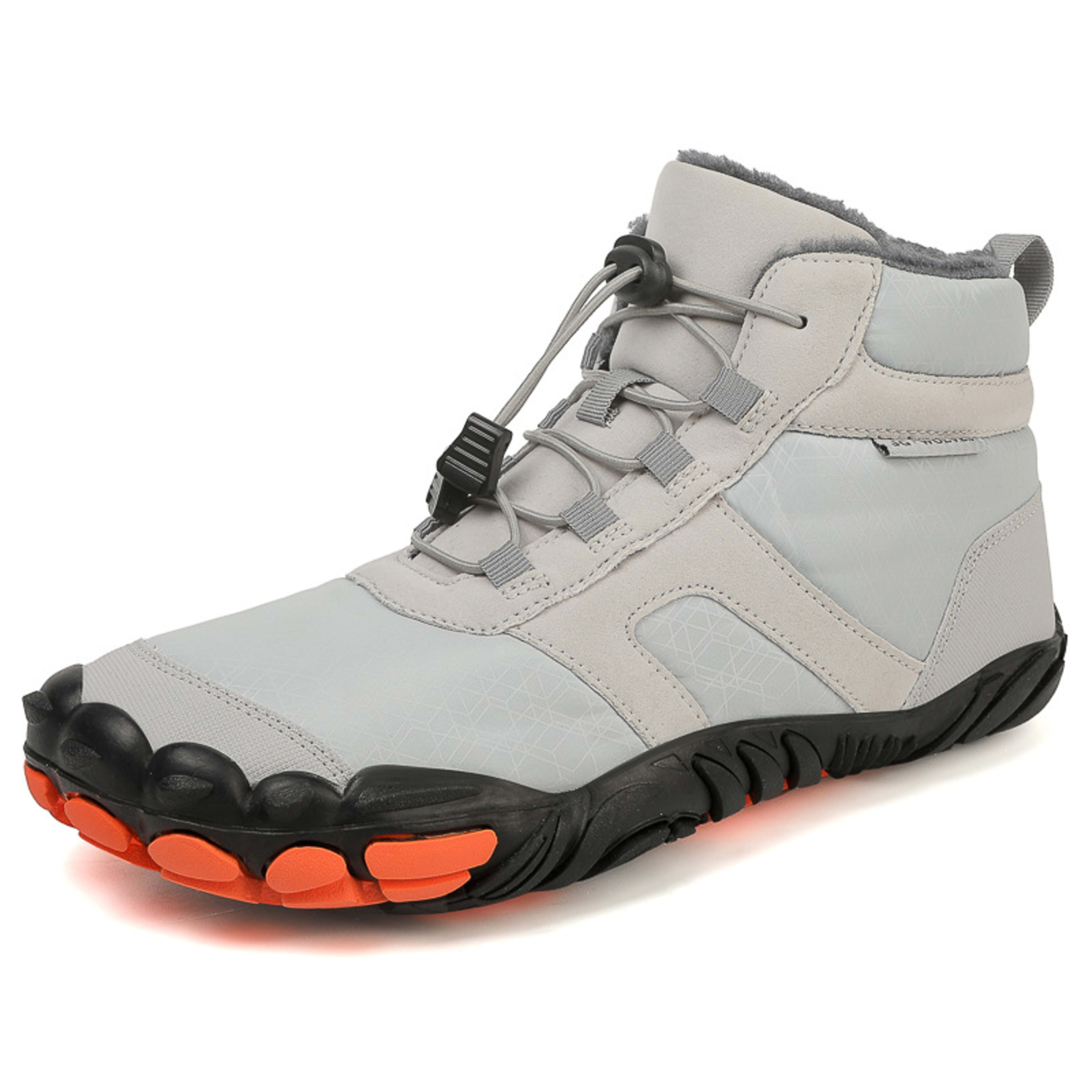 Fleece-lined Water-repellent Five-finger Snow Boots Thermal Non-slip Cotton-padded Shoes 5