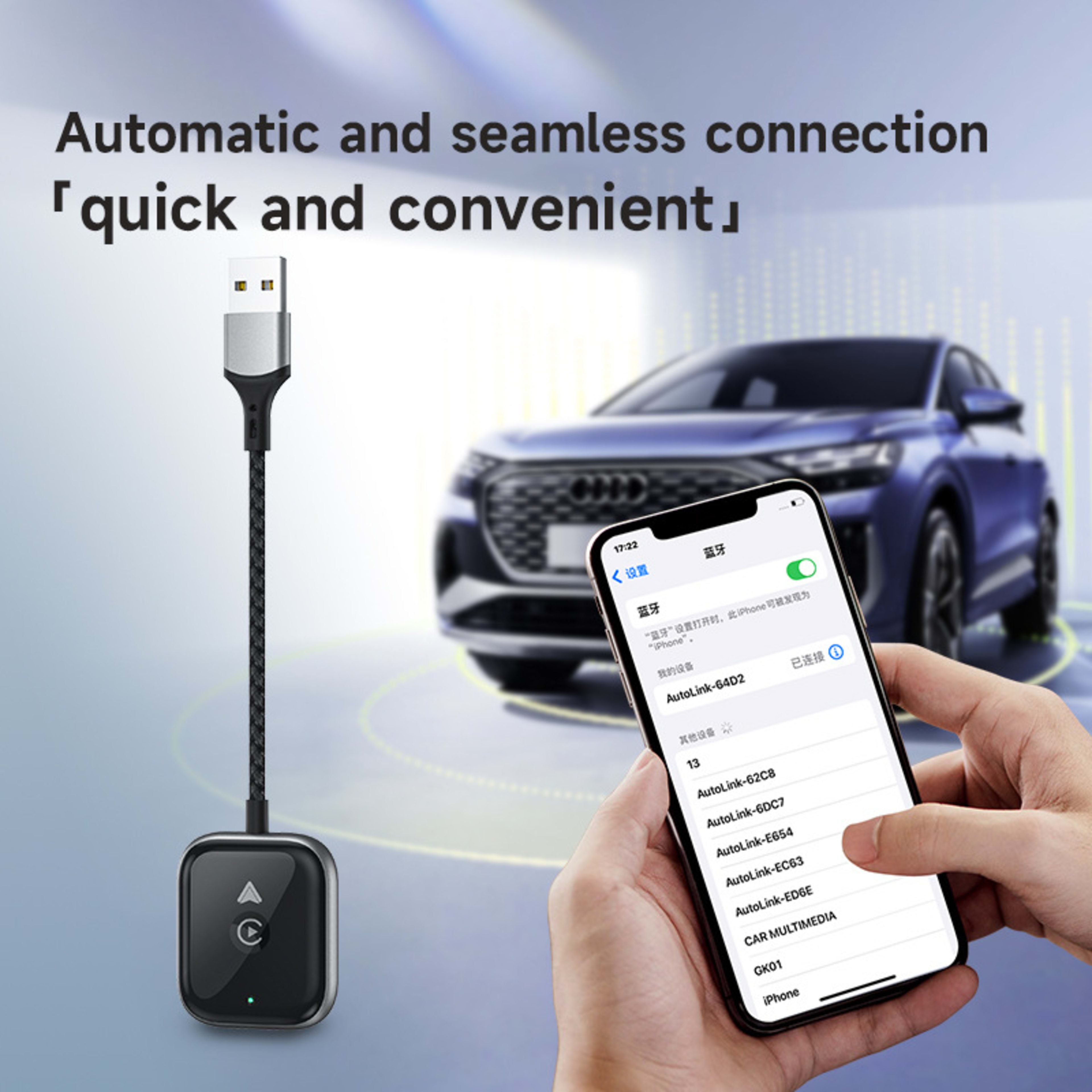 Wired-to-wireless Module Compatible With CarPlay In-car Navigation Smart Box 4
