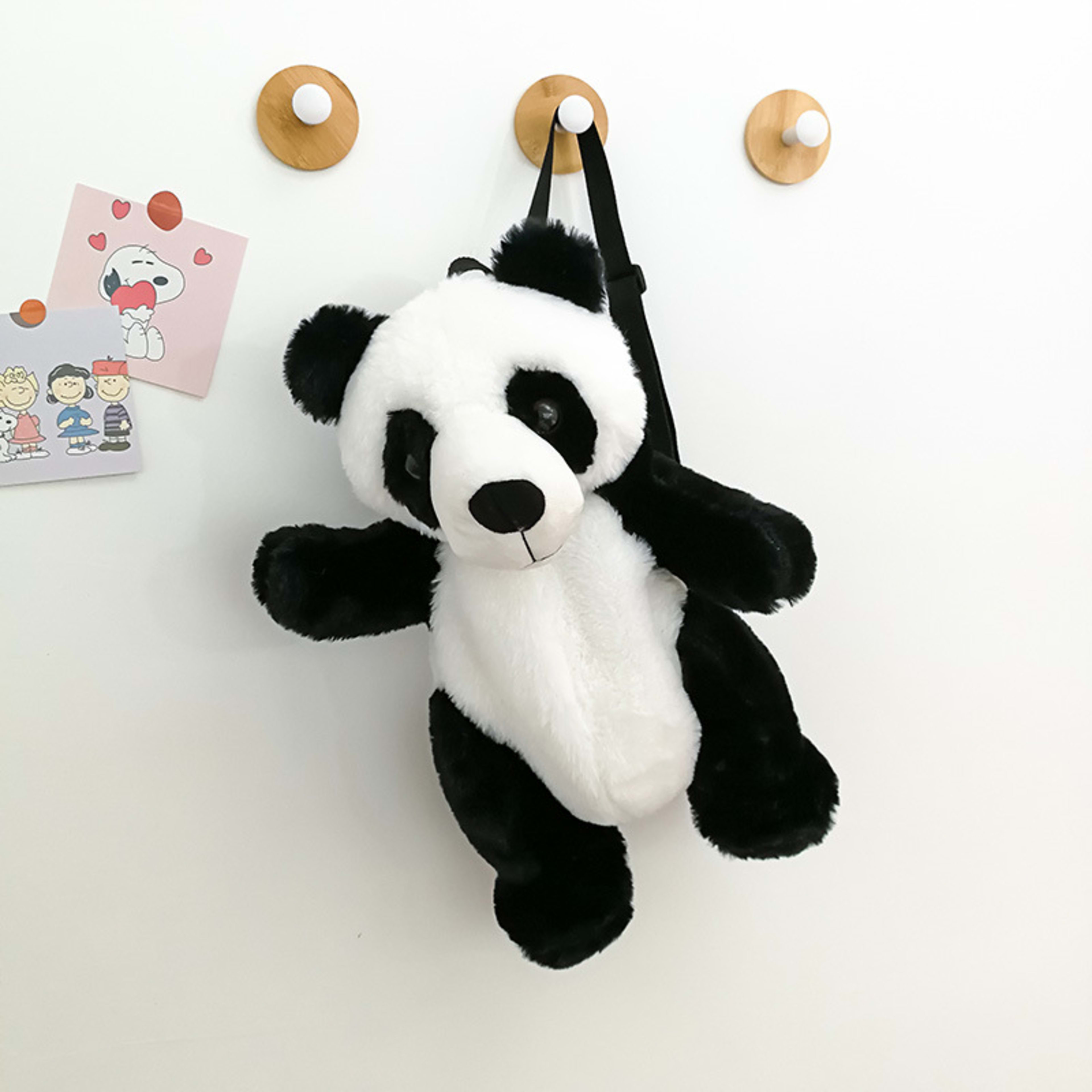 Cute Panda Small Backpack Fashion Boys And Girls Cartoon Plush Bag 4
