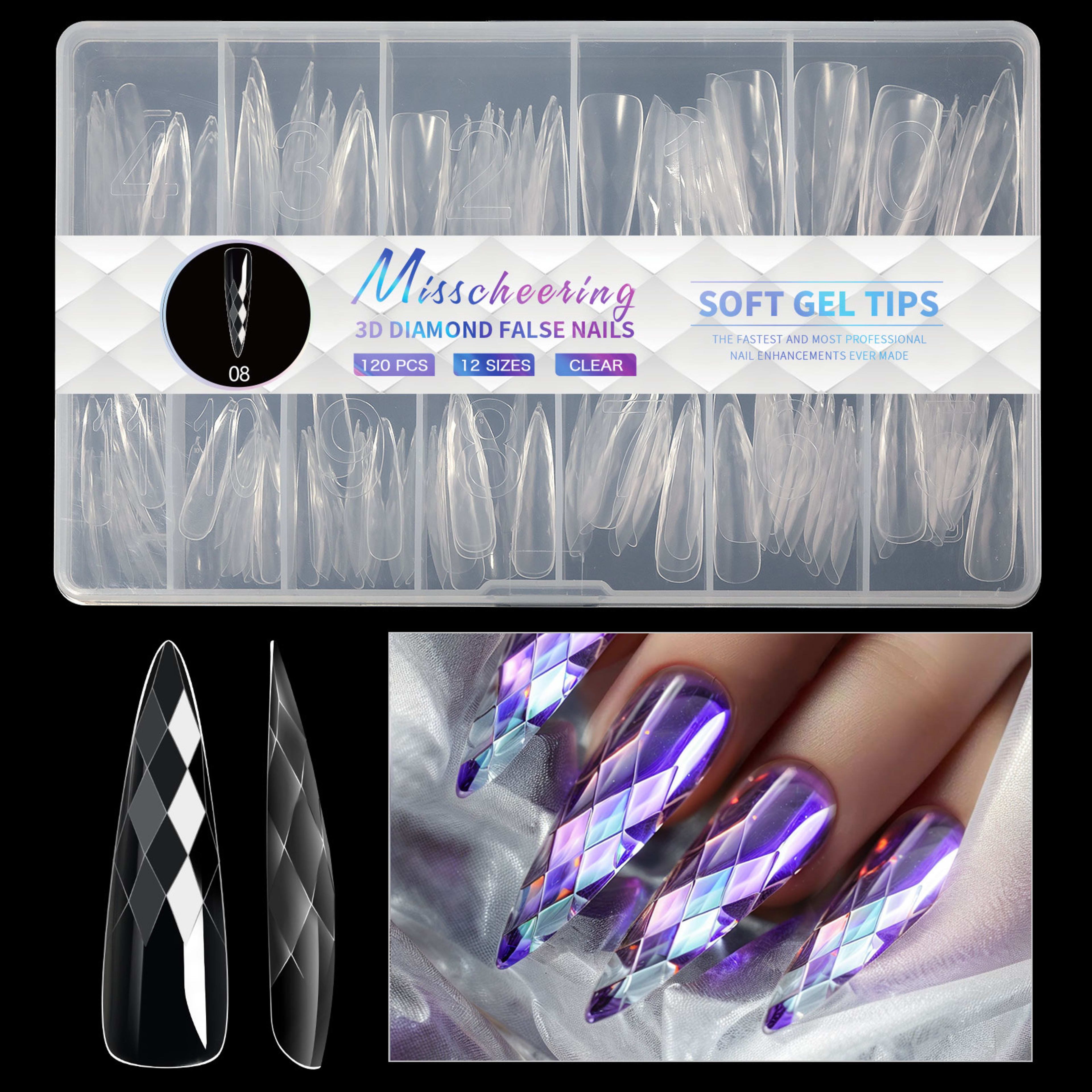3D Diamond Wear Long Shaping Nail Tip 10
