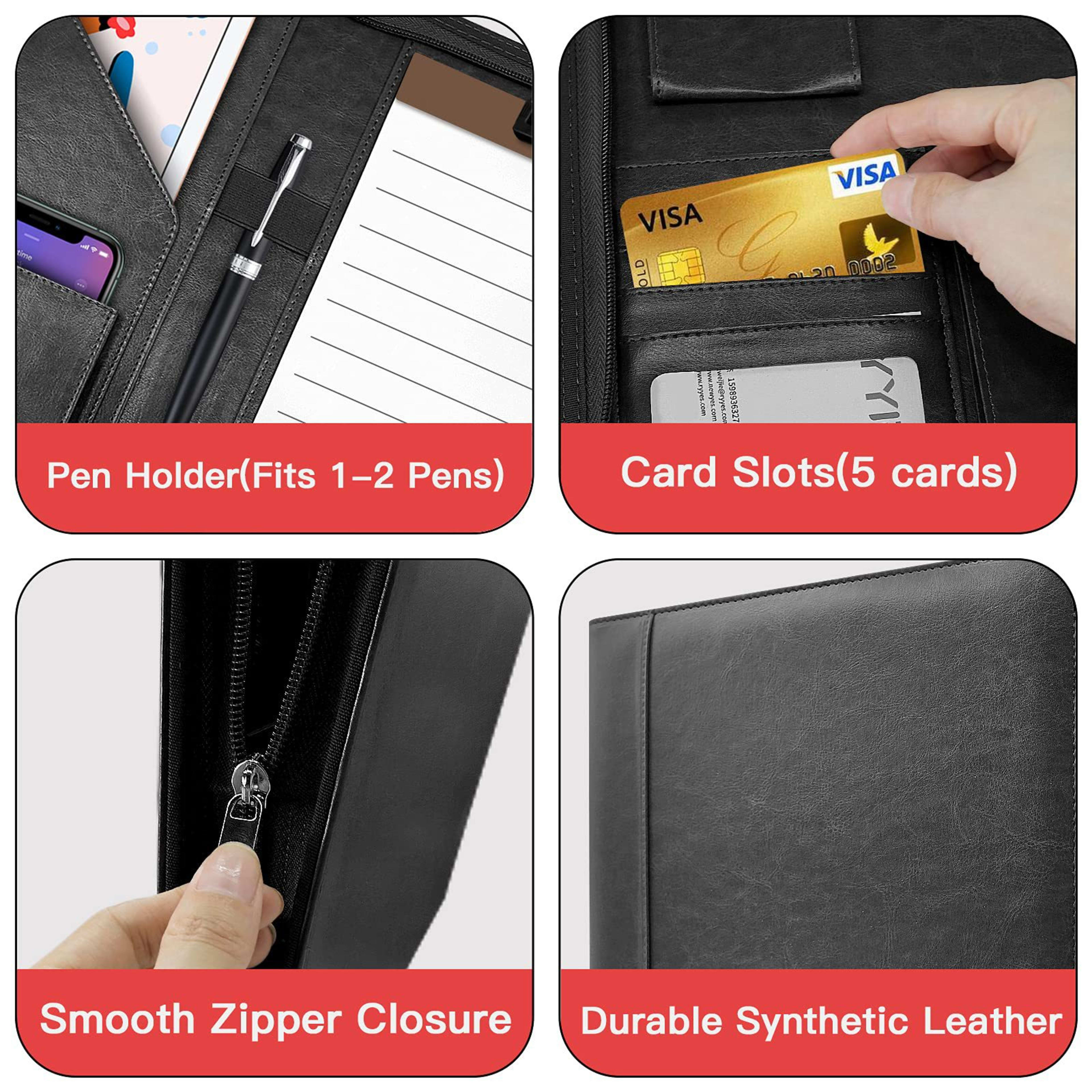 Zipper Buggy Bag Leather Planning Loose-leaf Envelope Storage Bag 3