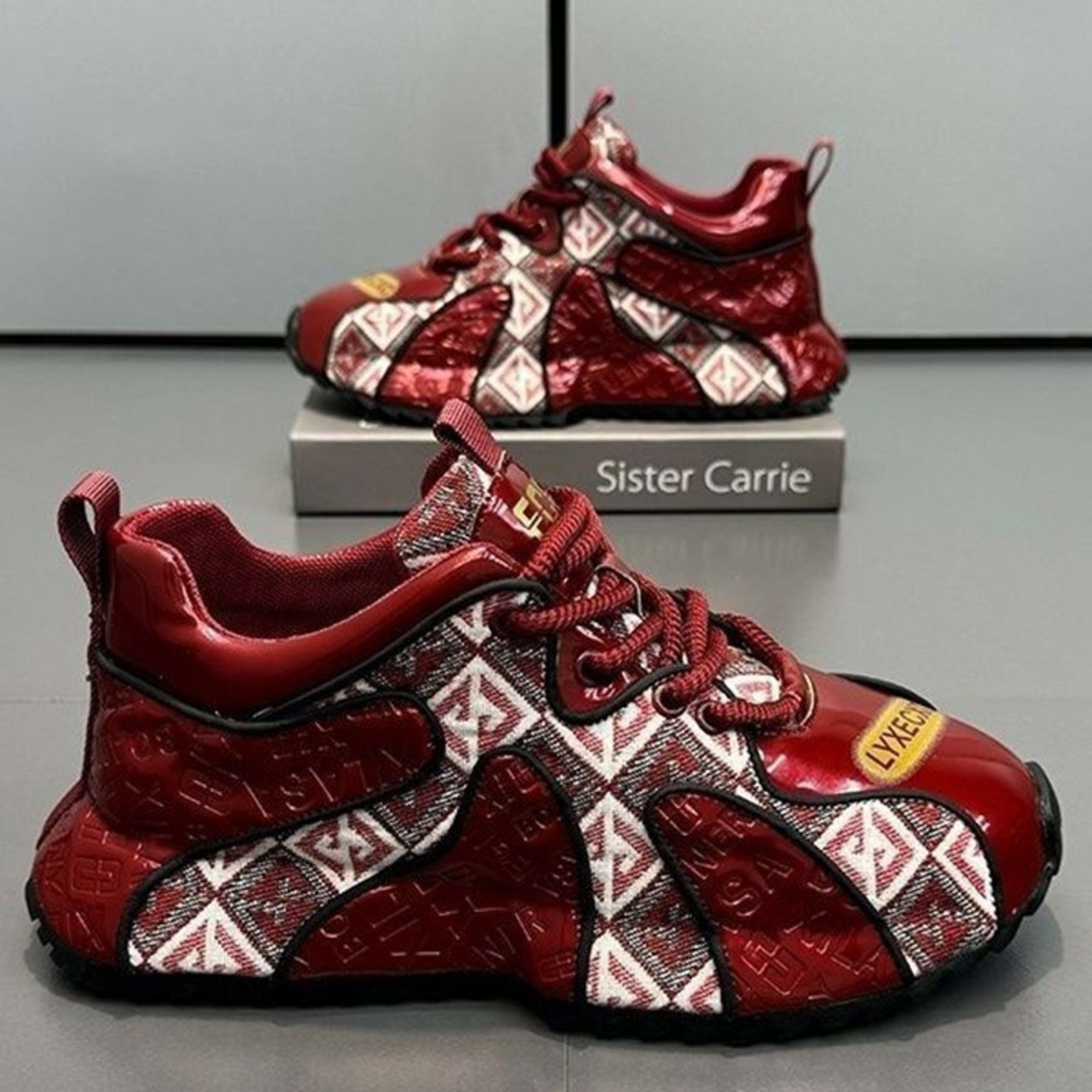 Fashion Youth Embroidery Stitching Thick Bottom Lightweight Men's Shoes 2
