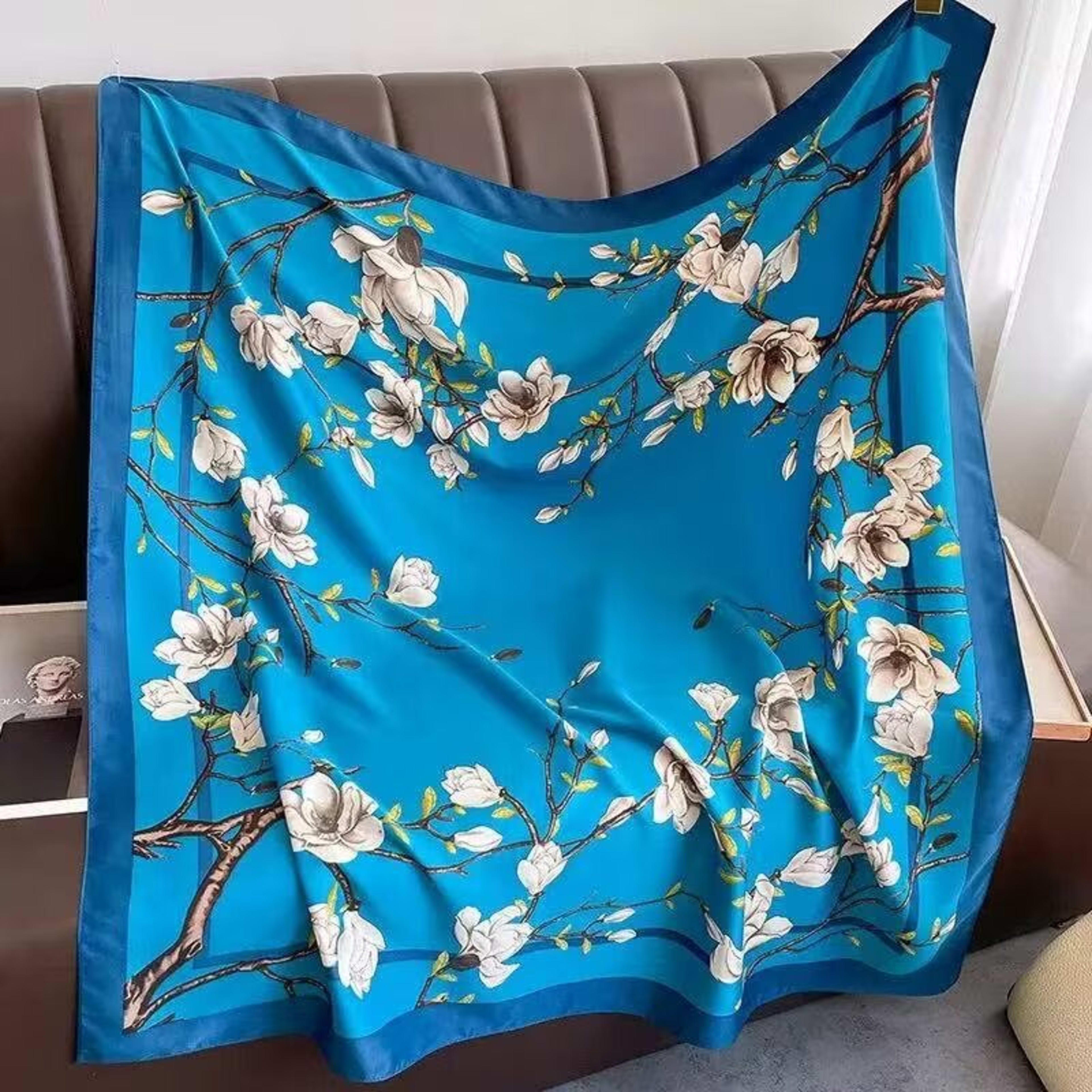 Creative Exotic-print Versatile Silk Scarf 7