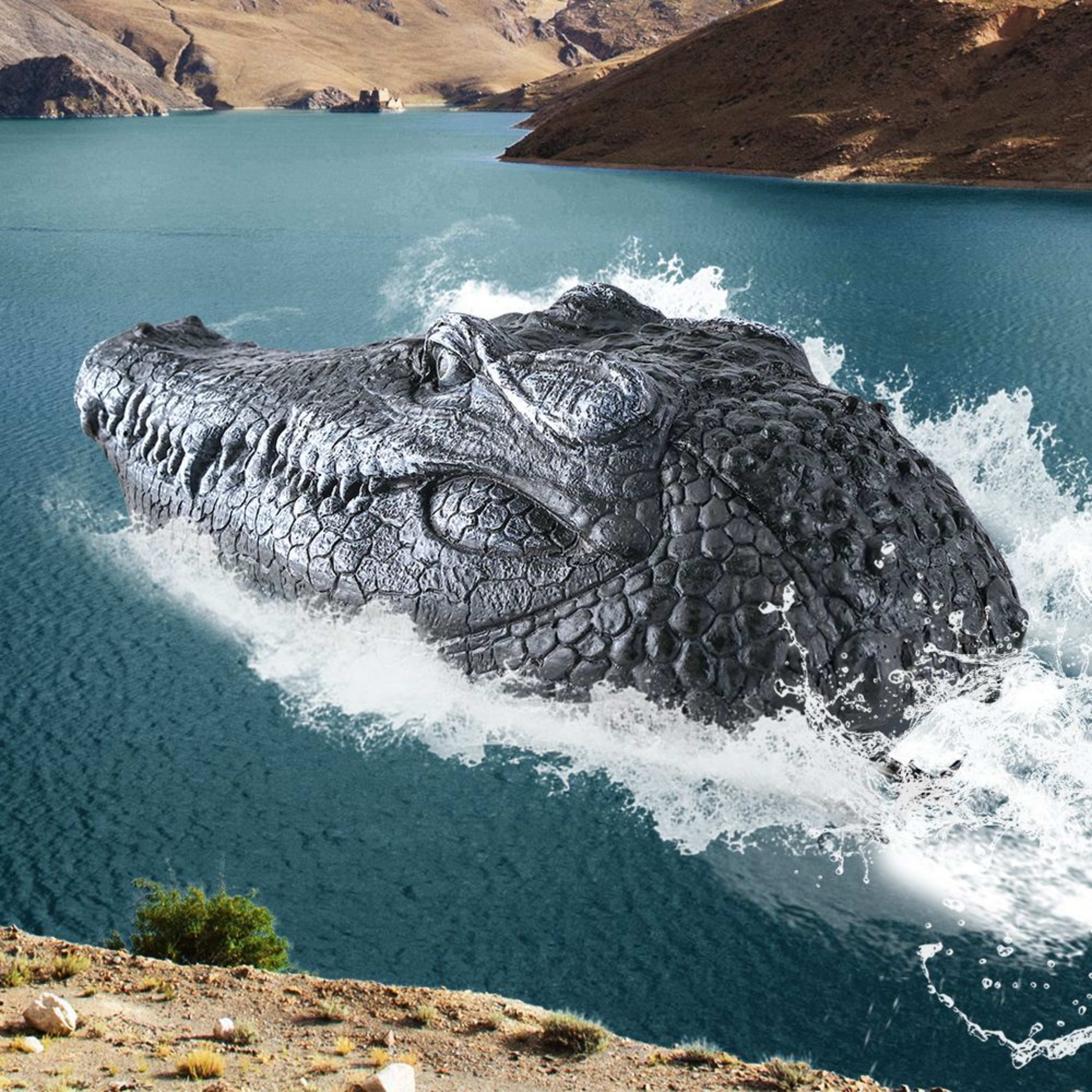 Simulated Crocodile Head Remote-control Ship Children's Water Ship Model Toys Boy Spoof 12