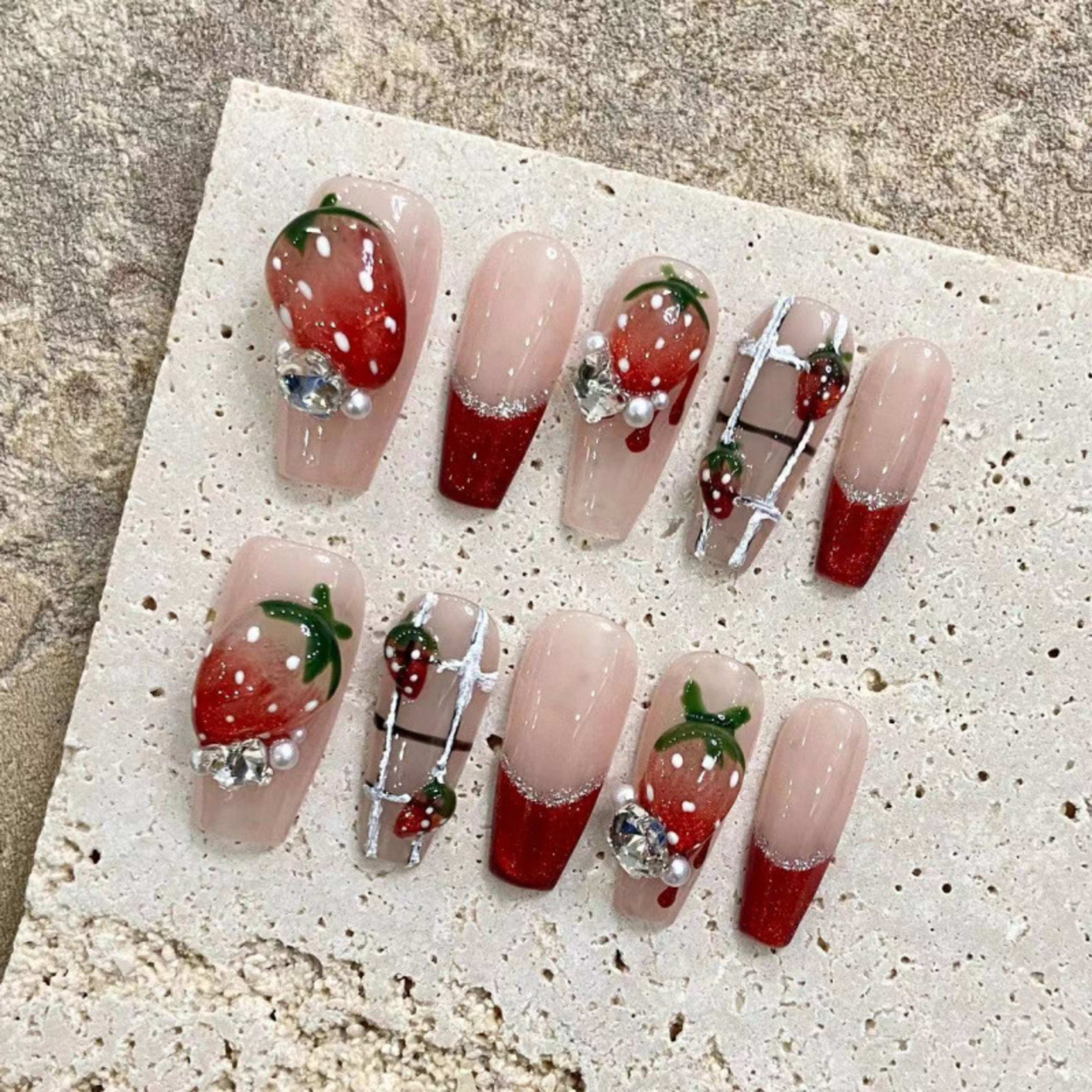 Nail Art Spring Little Flowers Summer Vibe Wearable Fake Nails 14