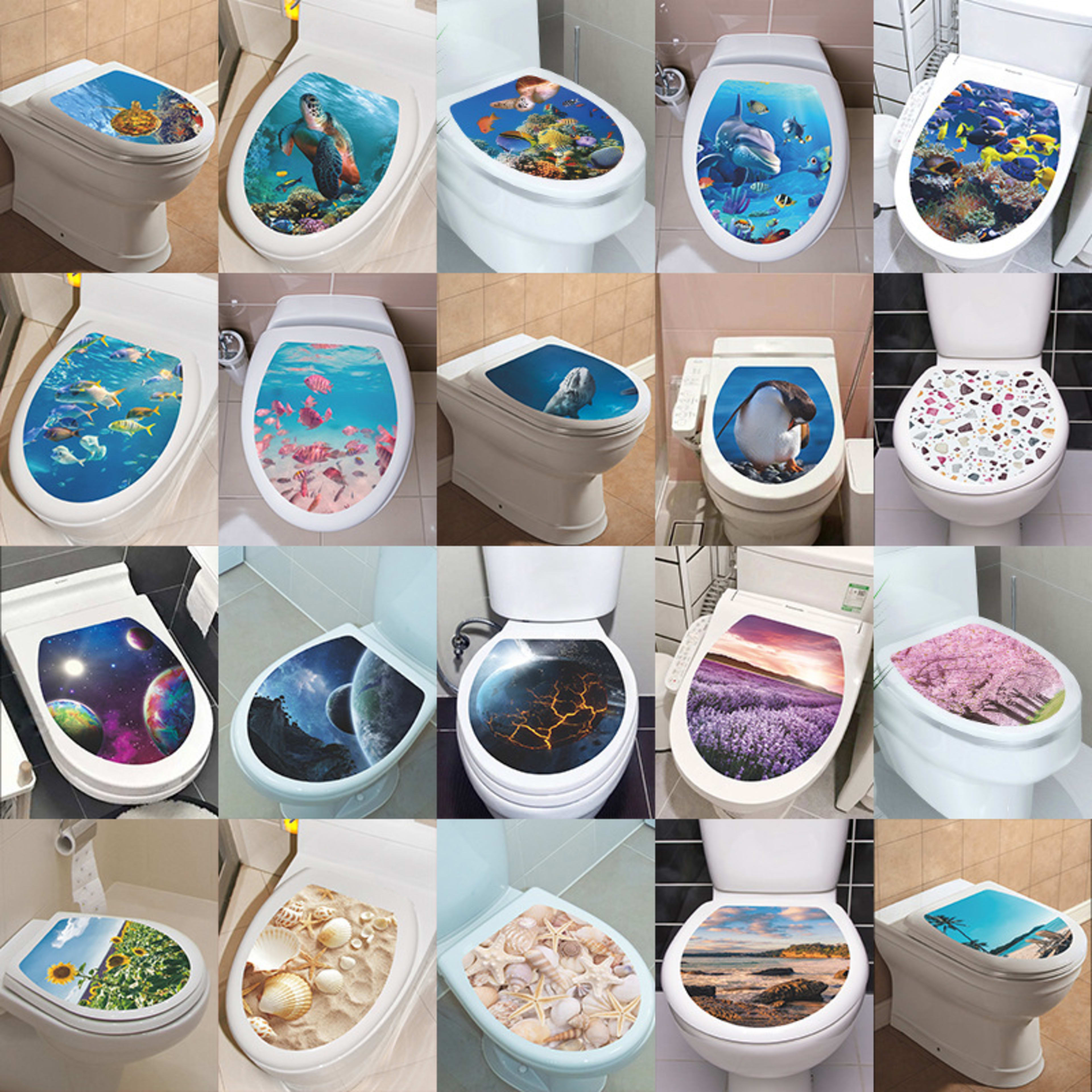 New M-35-M-54 Underwater World Cosmic Starry Sky Flower Sea Shell Seaside Landscape Happy Day Self-adhesive 18