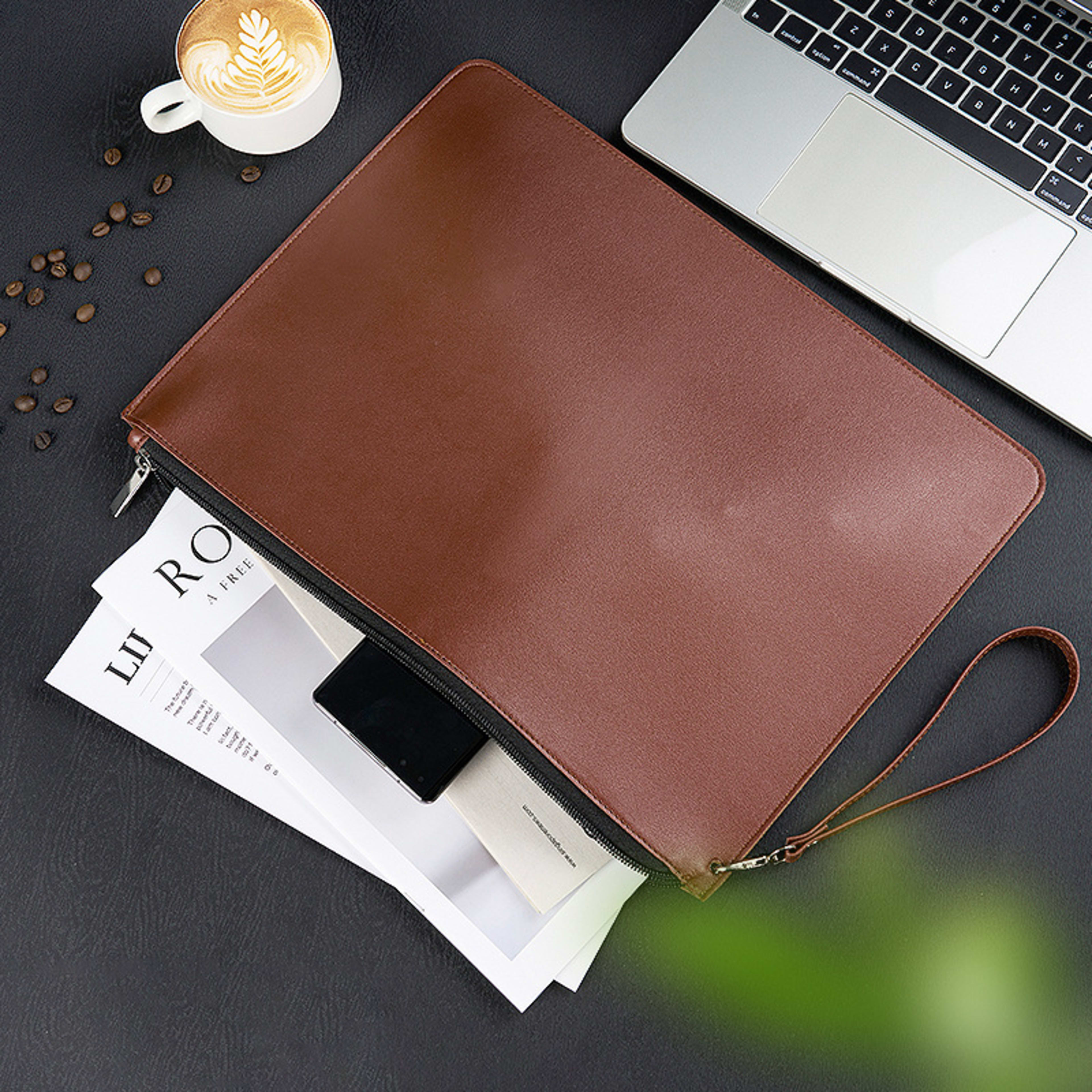 Sleek, High-capacity, Waterproof Leather Organizer For Contracts And Documents 10