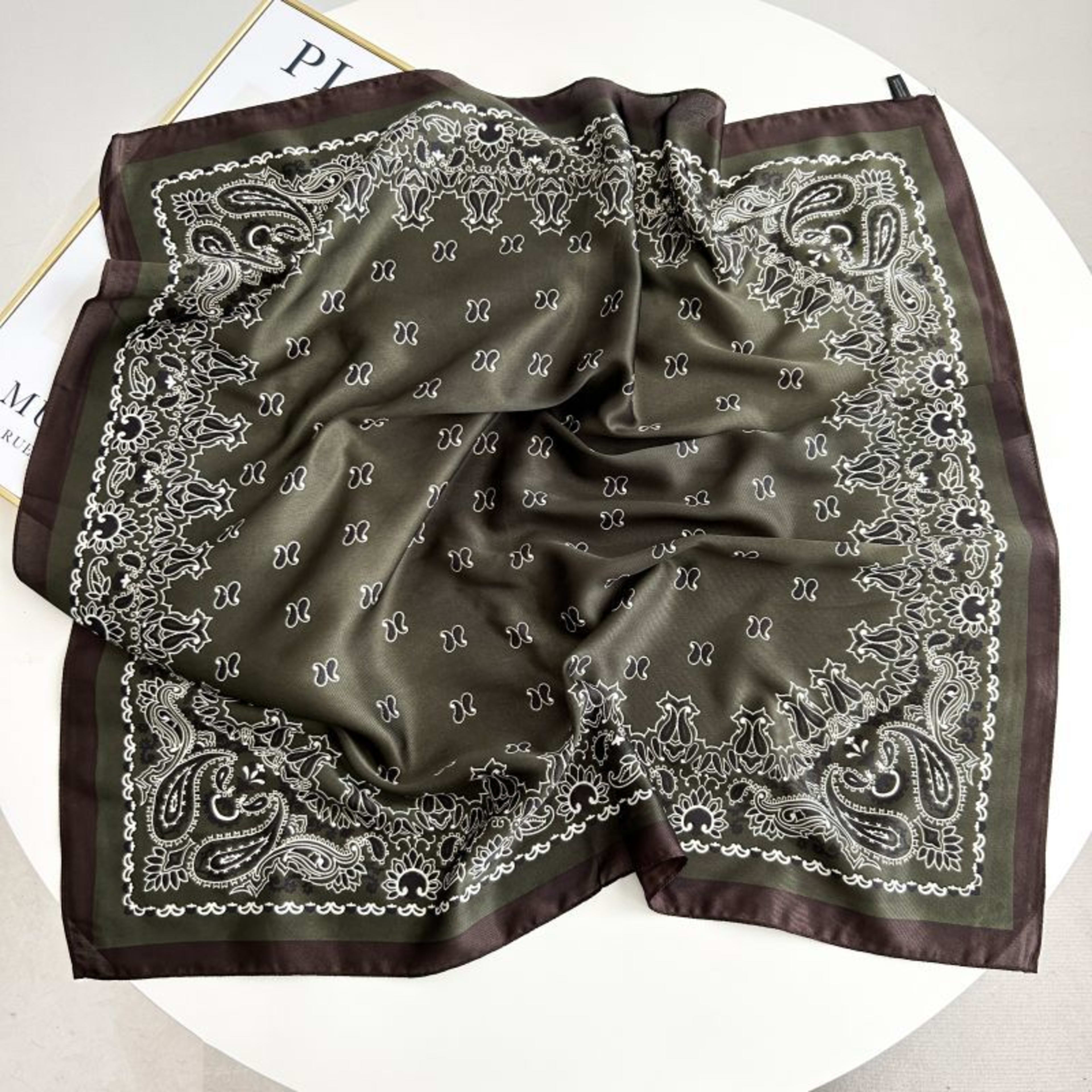 New High-end Twill Silk-look Square Scarf 81