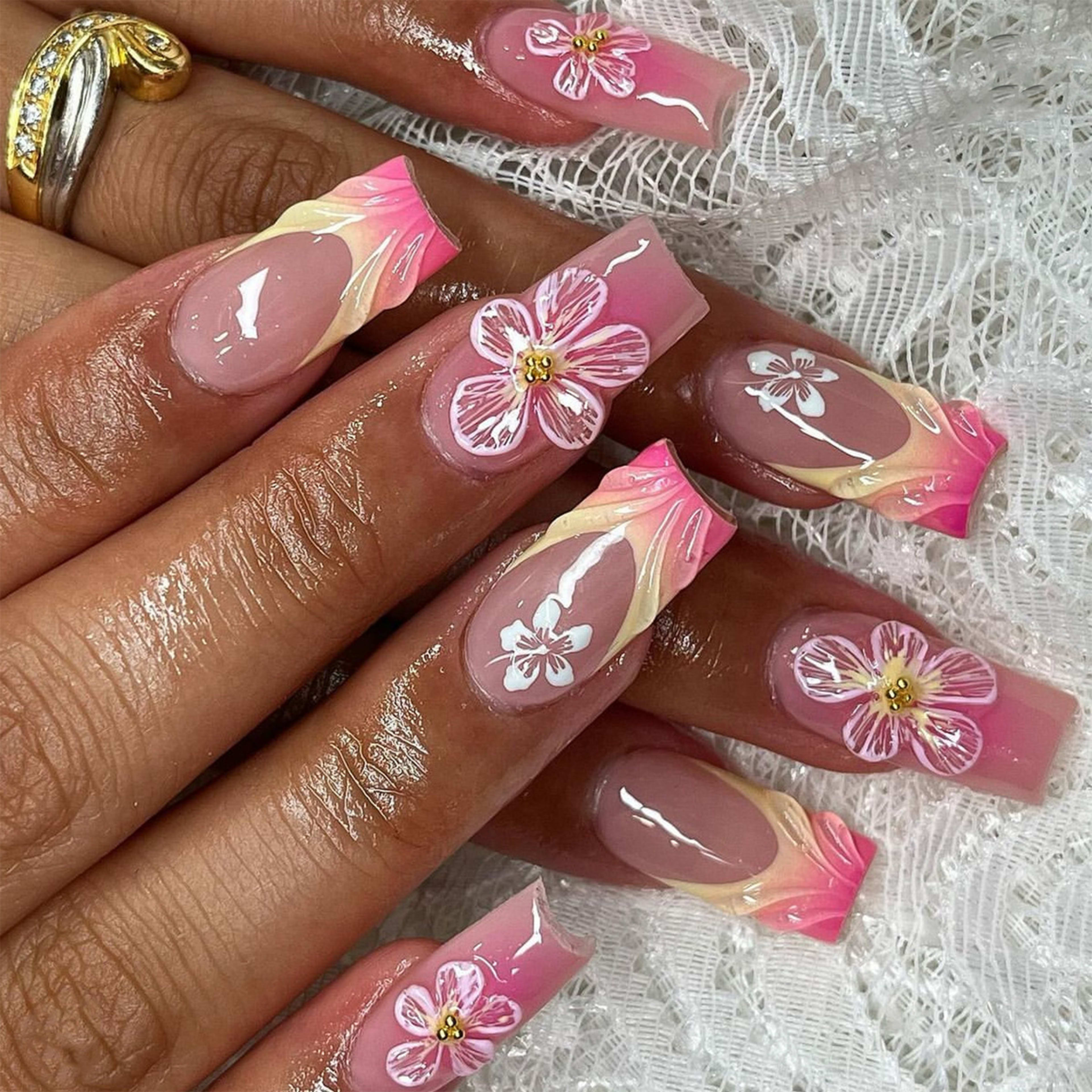 Short Ombre Square Nail Press-on Nails 2