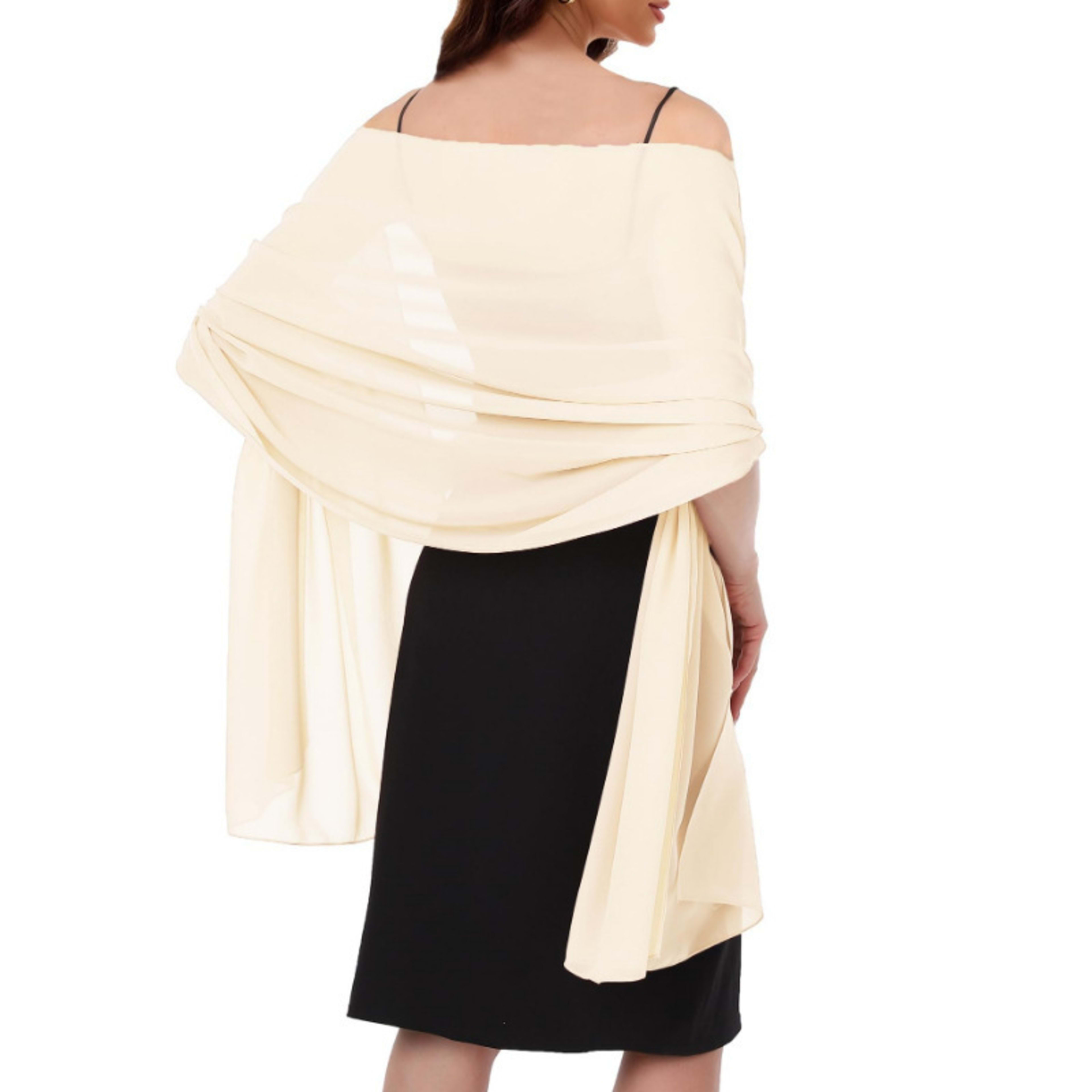 Chiffon Scarf - Lightweight Evening Gown Accessory Wedding Shawl for Women 39