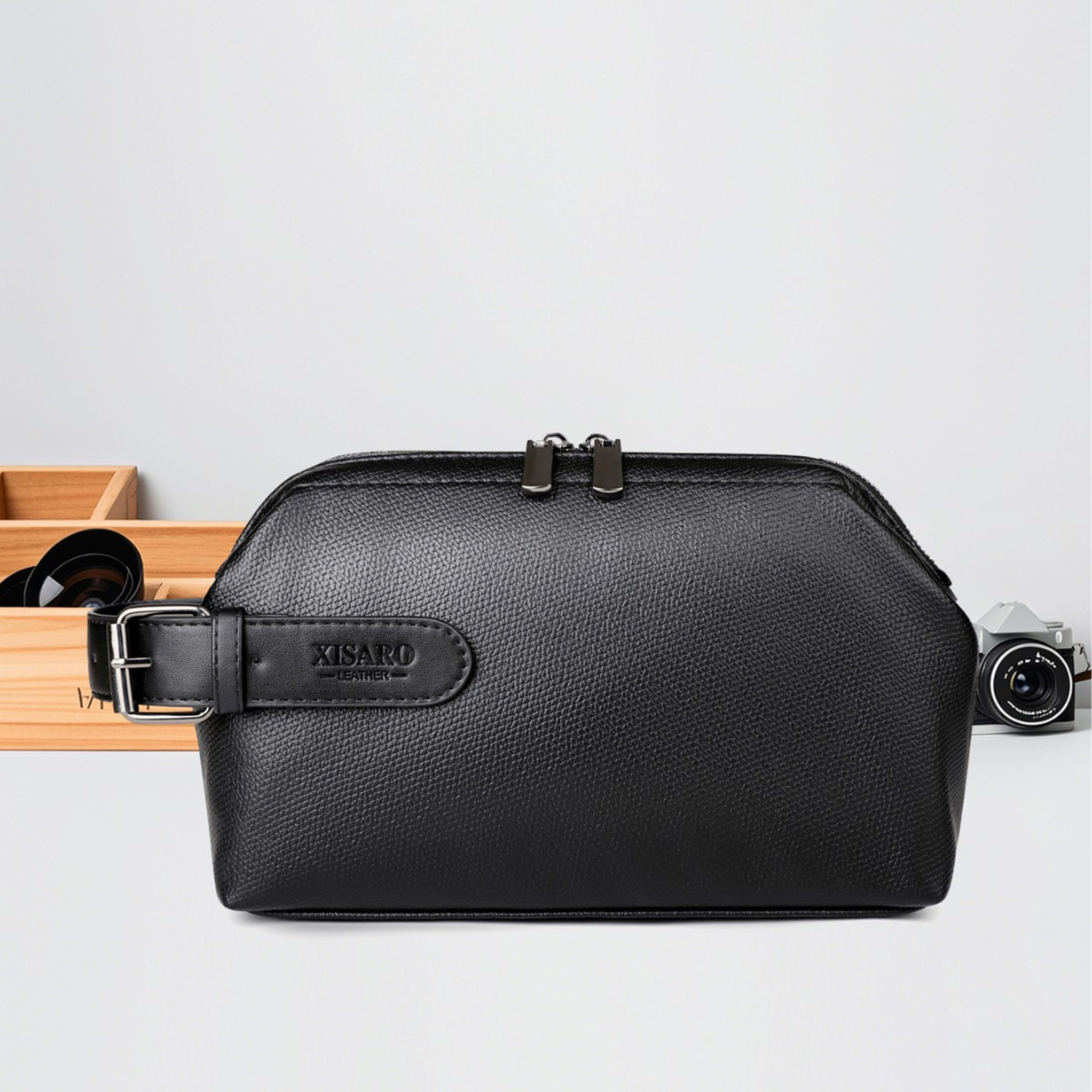 Large Capacity Business Casual Men's Soft Leather Handbag 9