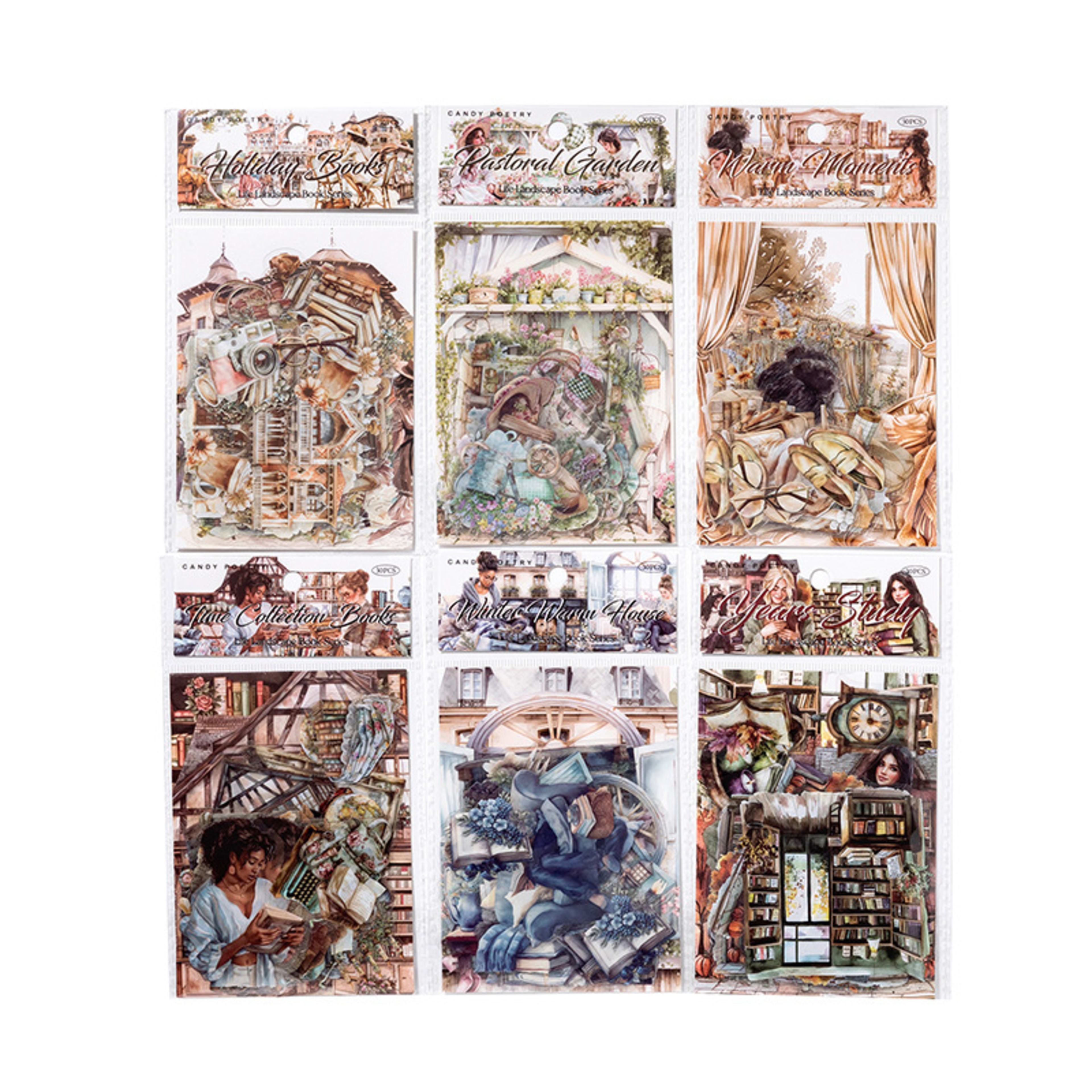 Retro Stickers Life Landscape Series Journal Decoration 4