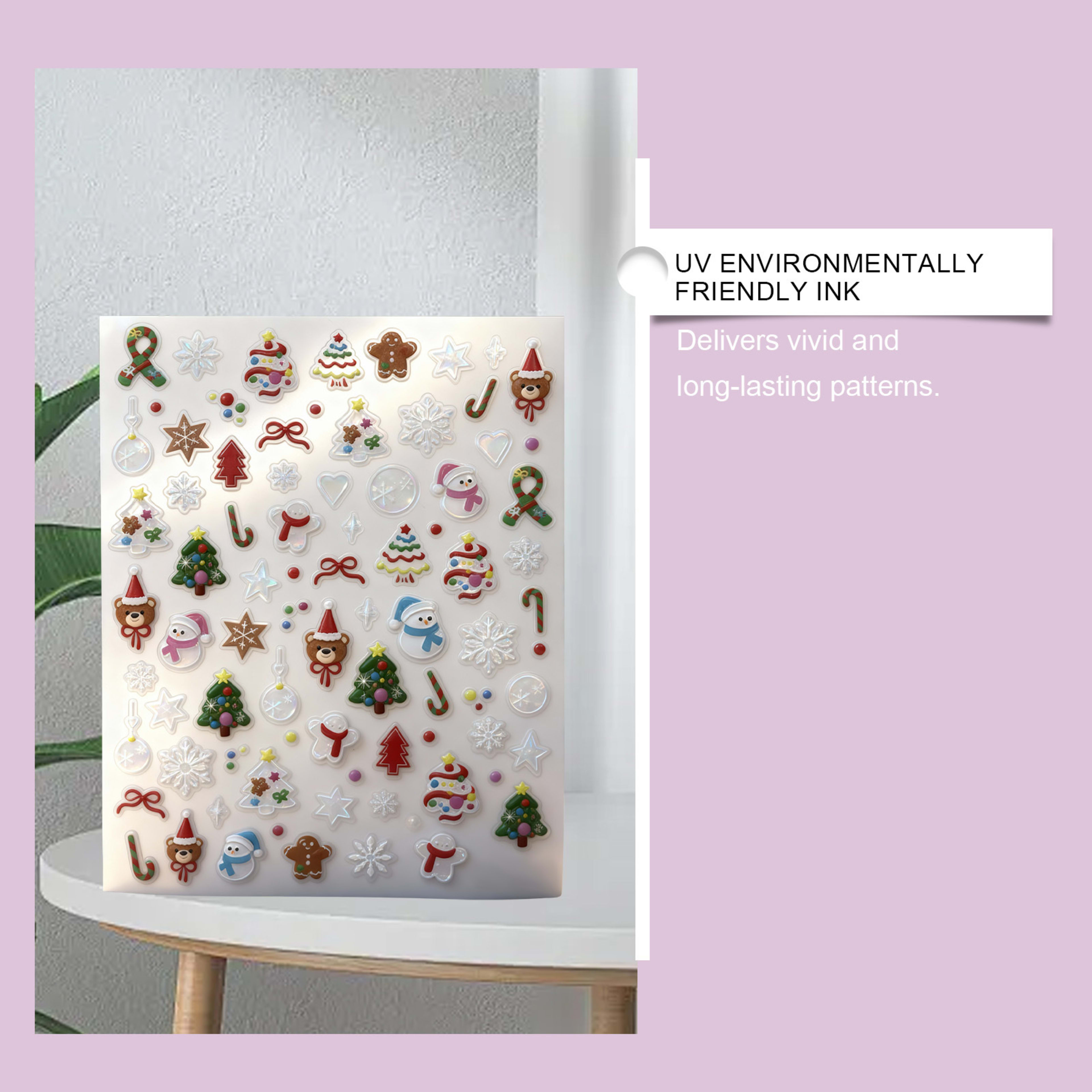 Christmas Themed Portable Decorative Nail Stickers 3