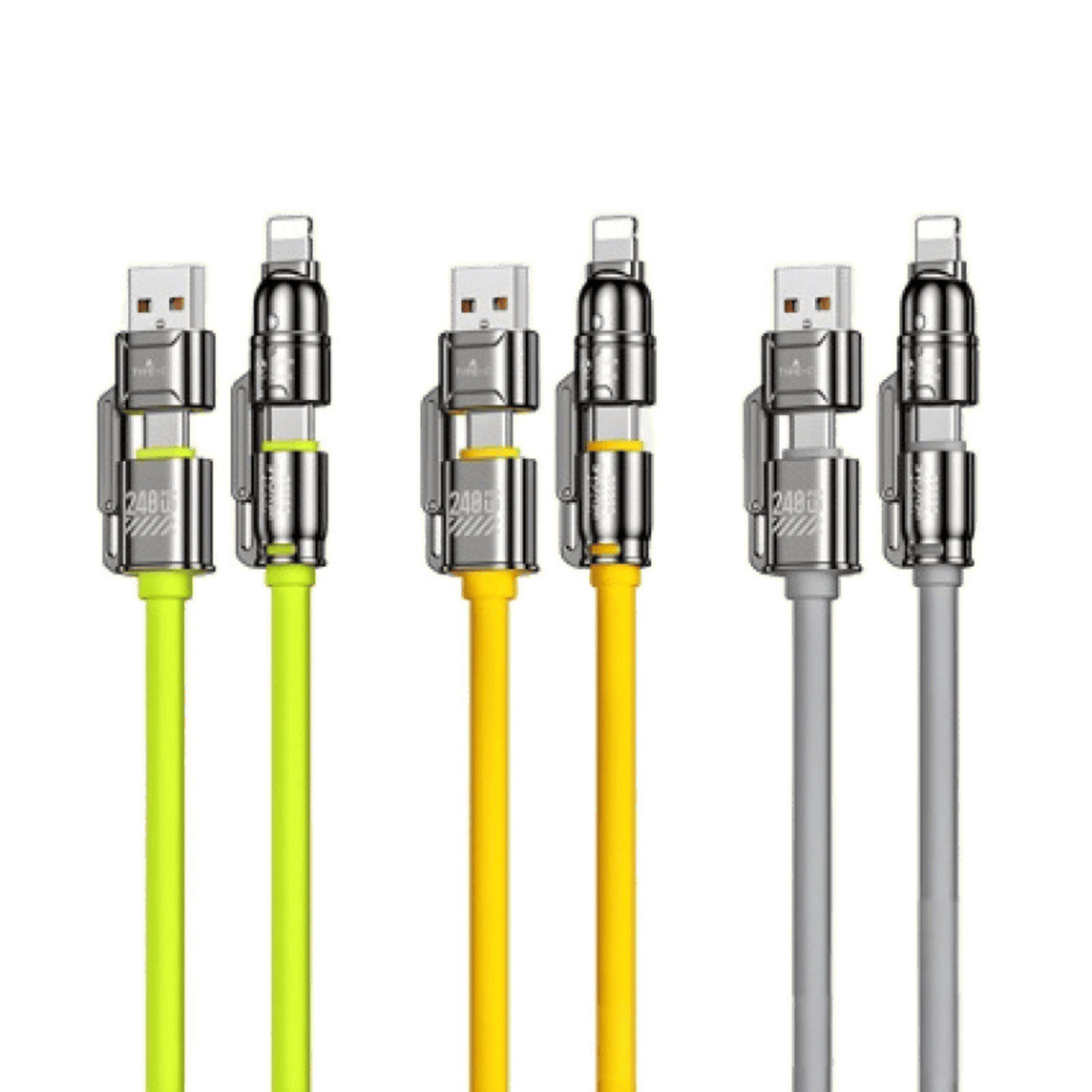 Dual Type-C 240W Four in One Data Cable 8