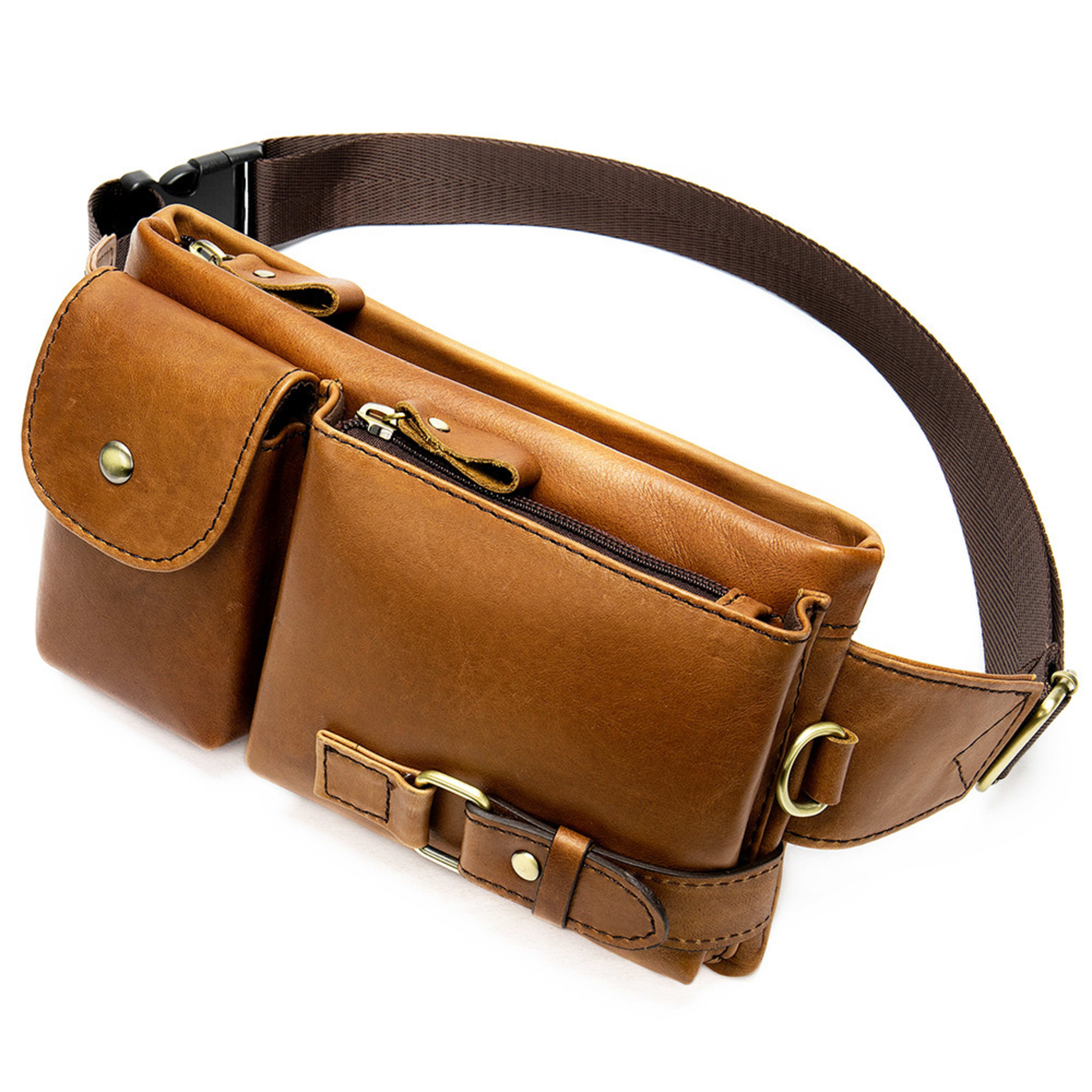 Multifunctional Mens ShoulderCrossbody Waist Bag 19