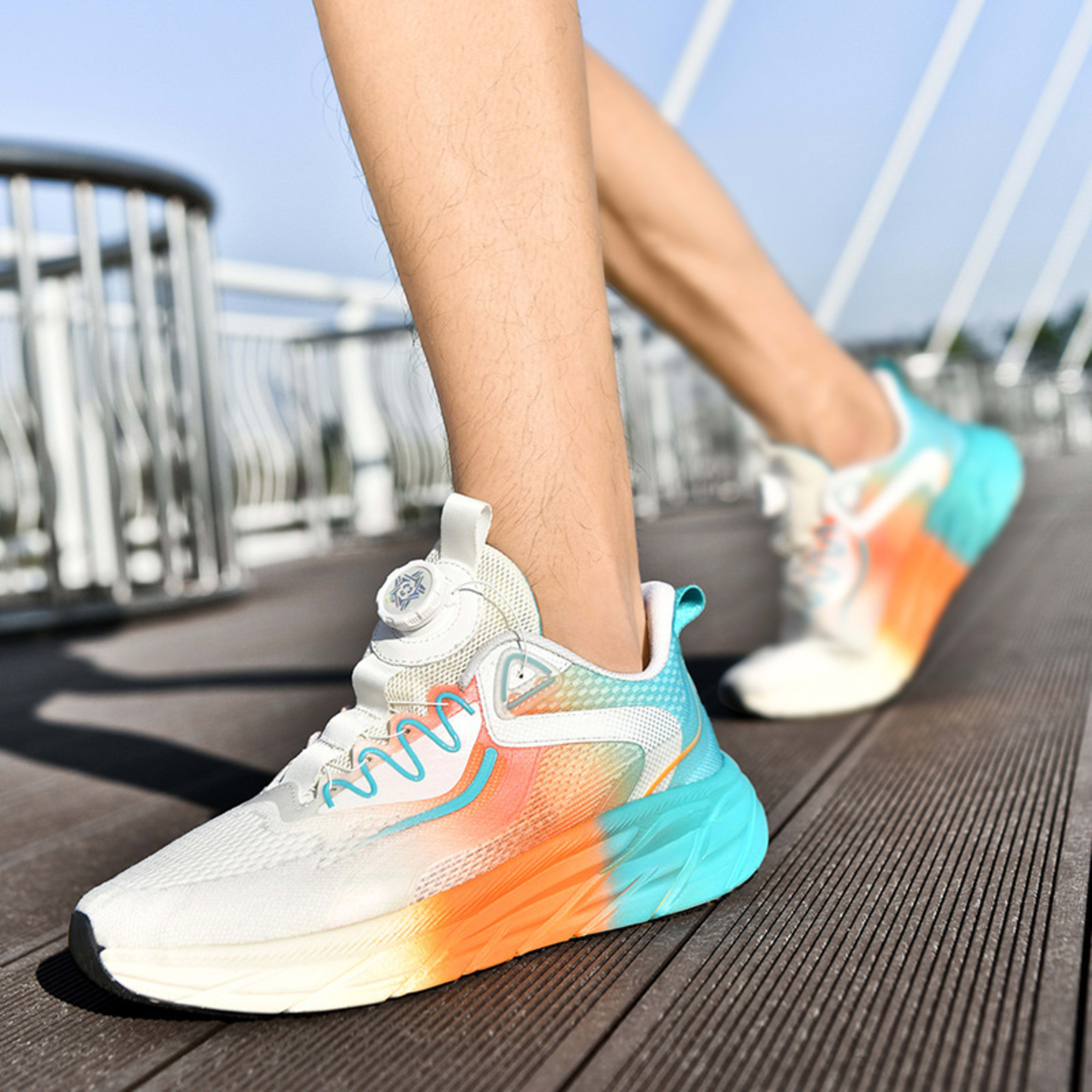 Mesh Breathable Casual Versatile Plus Size Soft Bottom Running Men Fashionable Sports Shoes 3