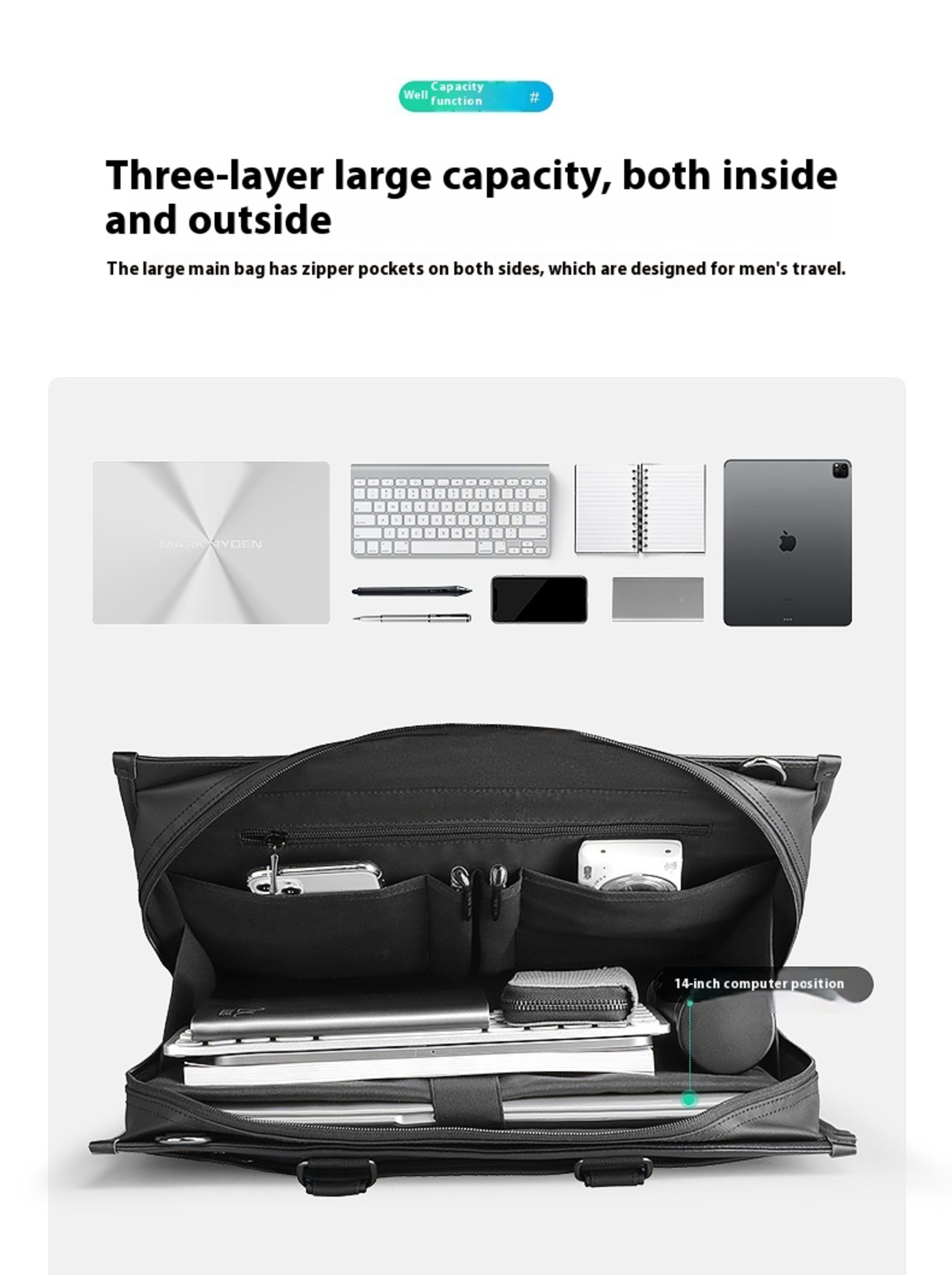Men's Business Handheld Notebook Computer Briefcase 1