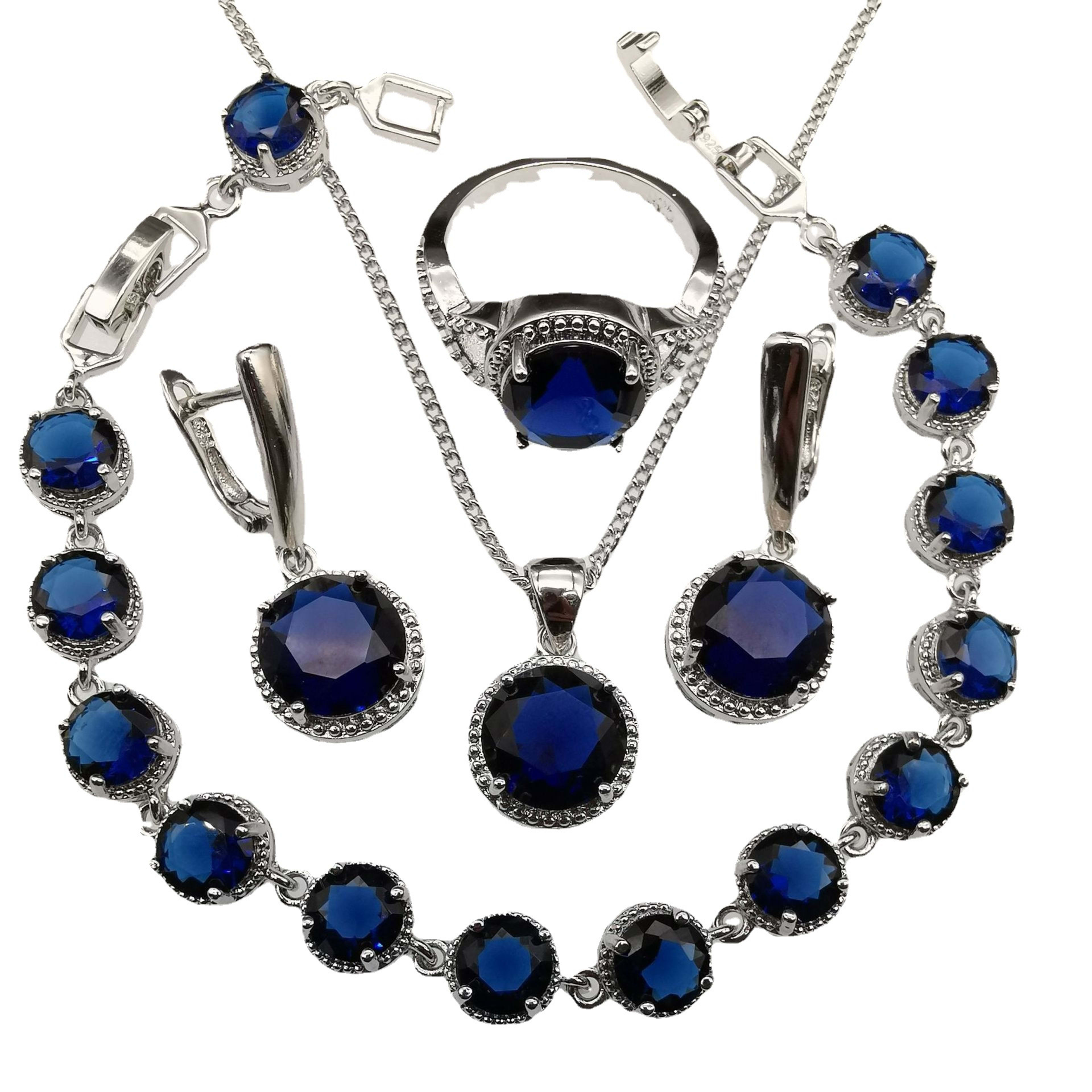 European And American Style Jewelry Round Diamond 4 PCs Set 2