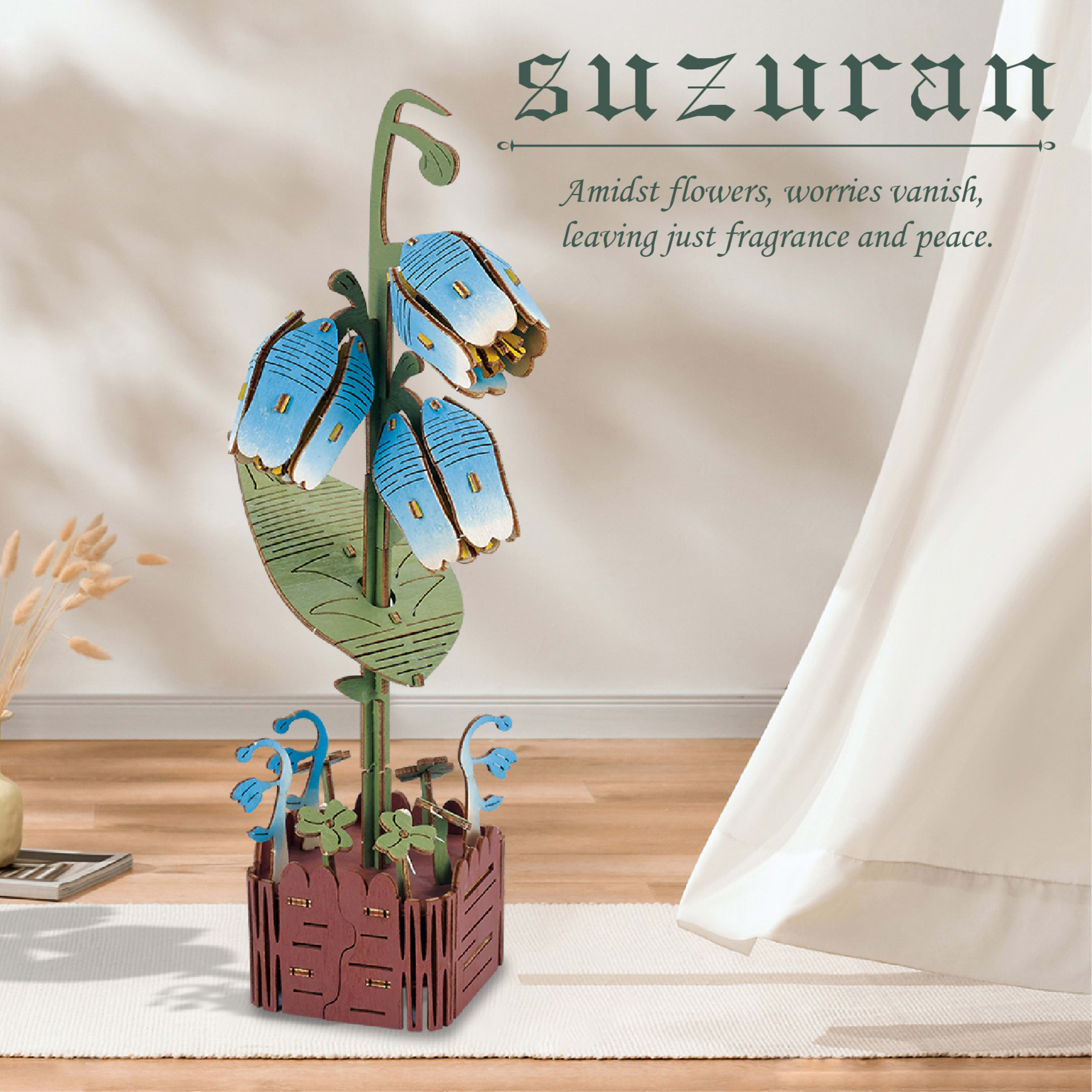 Building Block Flower Puzzle 3D Model Toy 13