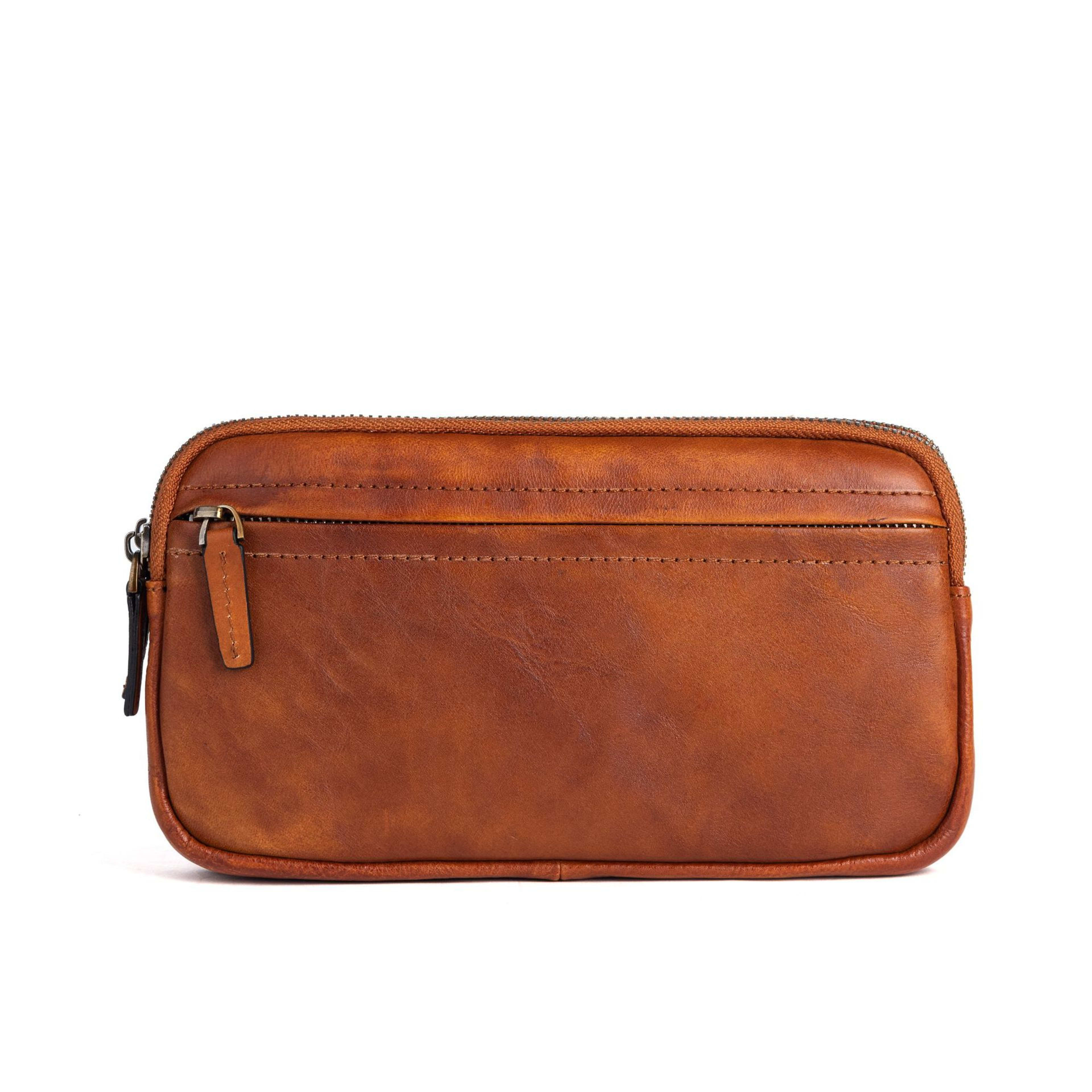 Vertical Model In Square Shape First Layer Cowhide Casual Clutch Men 7