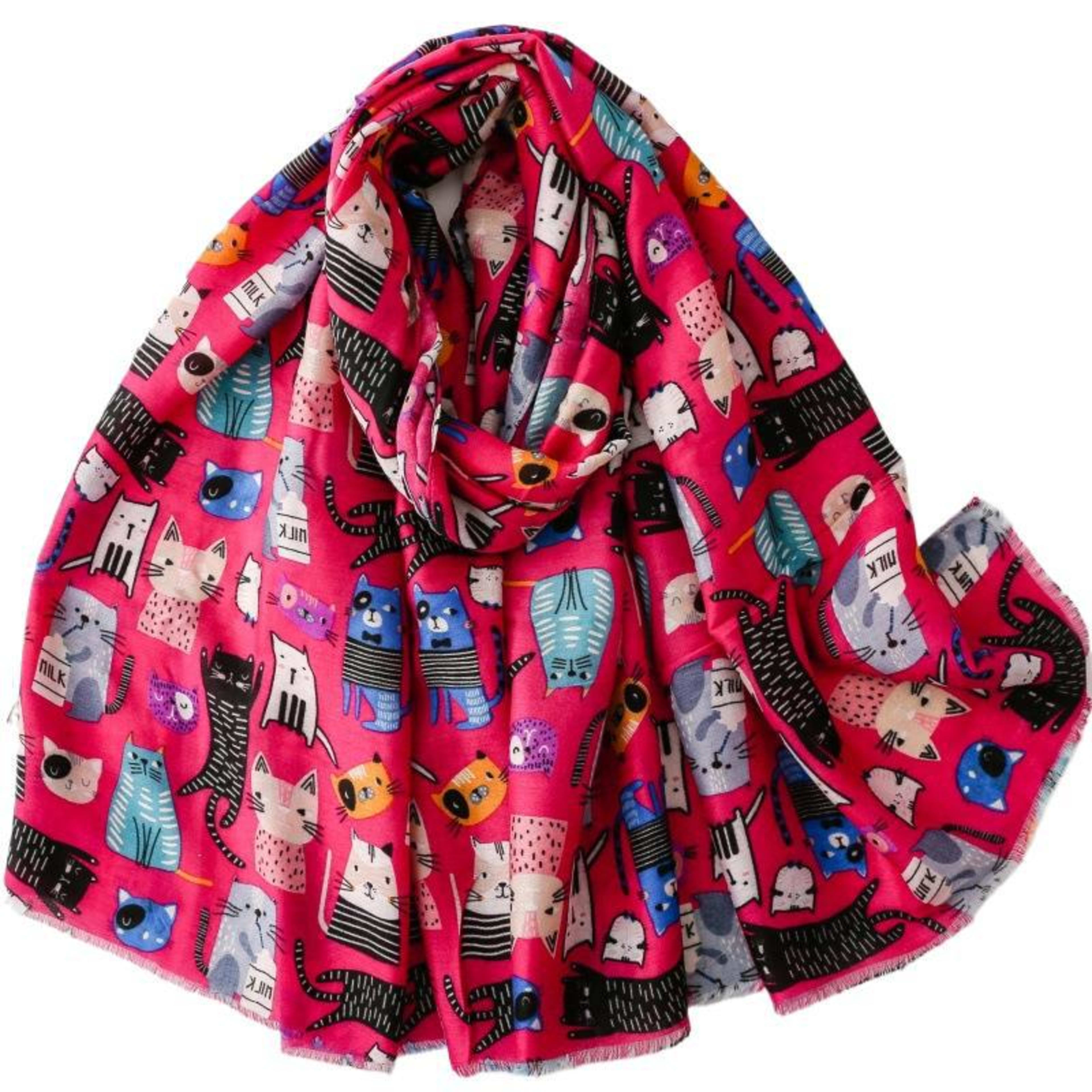 Cute Cat-patterned Scarf Korean Style 5
