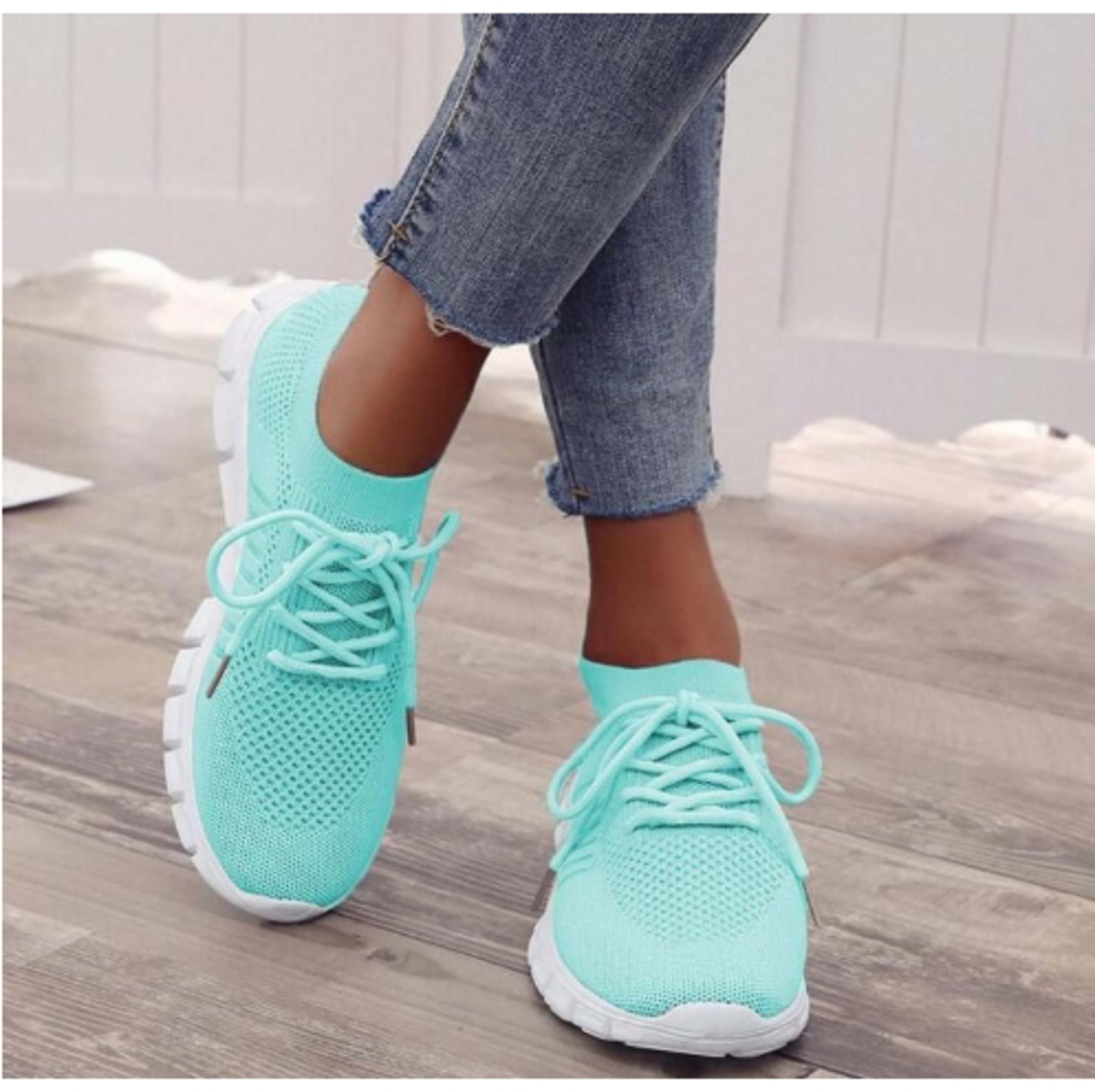 Women's Breathable Sneaker High-cut Lace-up Platform Casual Shoes 15