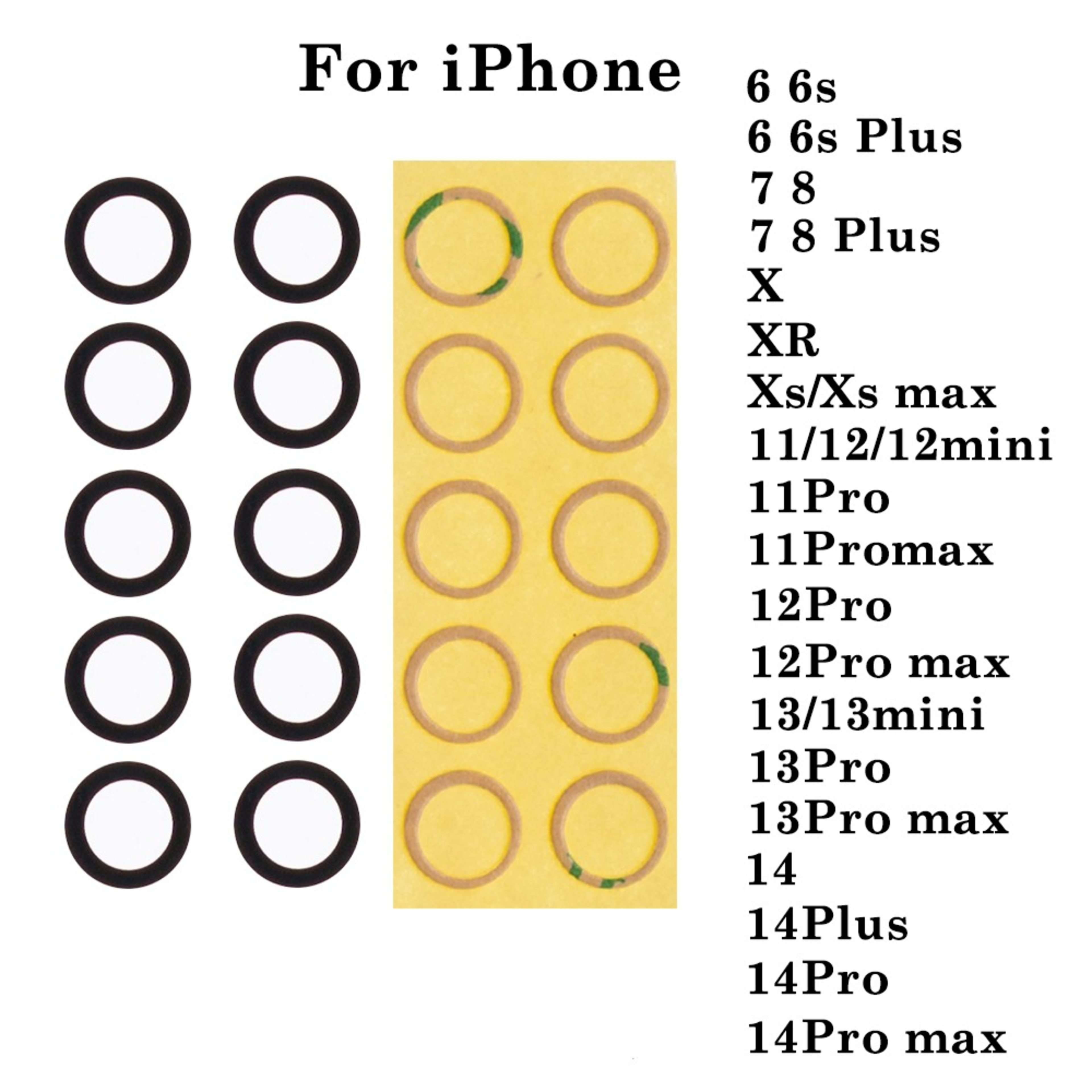 Rear Camera Glass Lens All Models Are Equipped With A Glass Lens