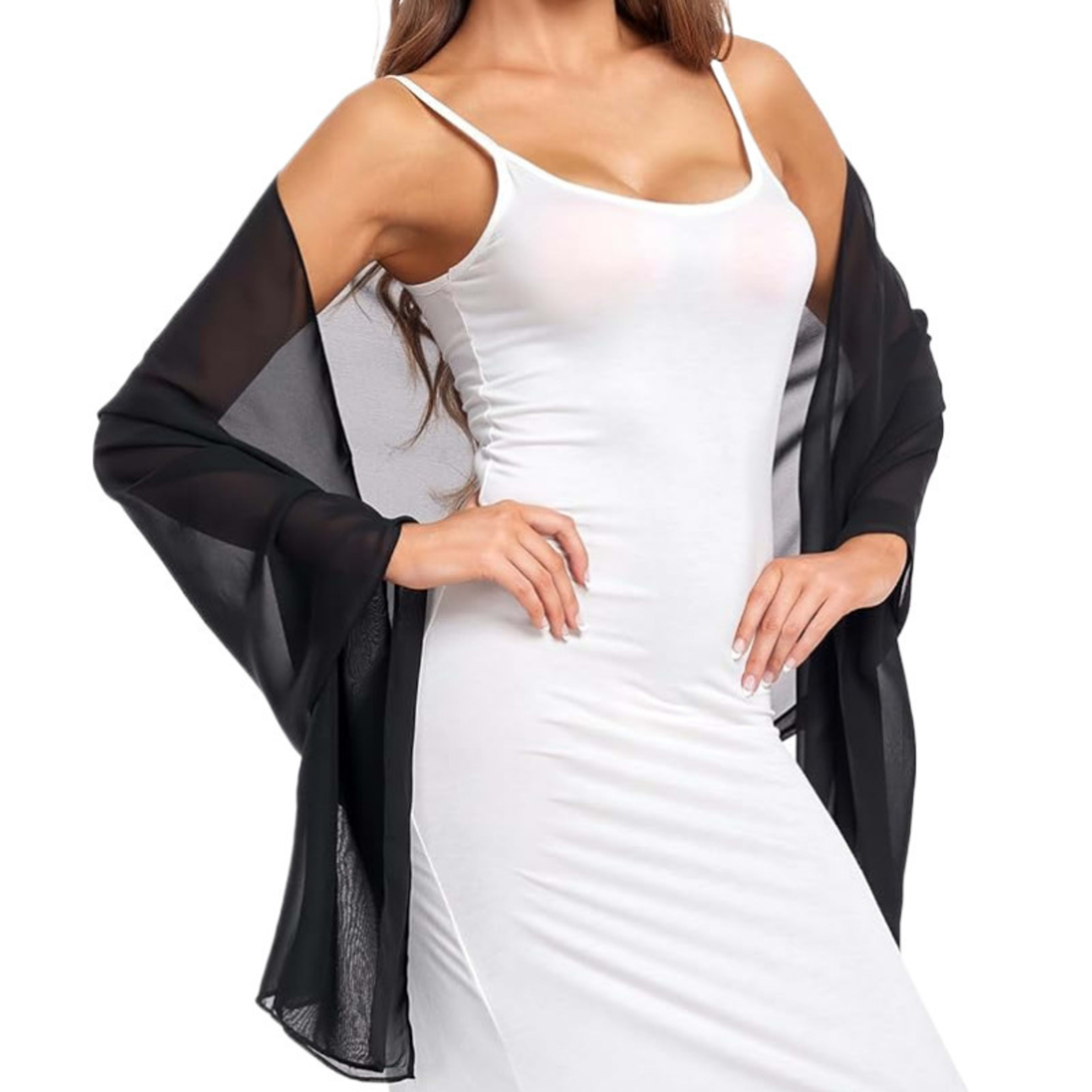 Chiffon Scarf - Lightweight Evening Gown Accessory Wedding Shawl for Women 13