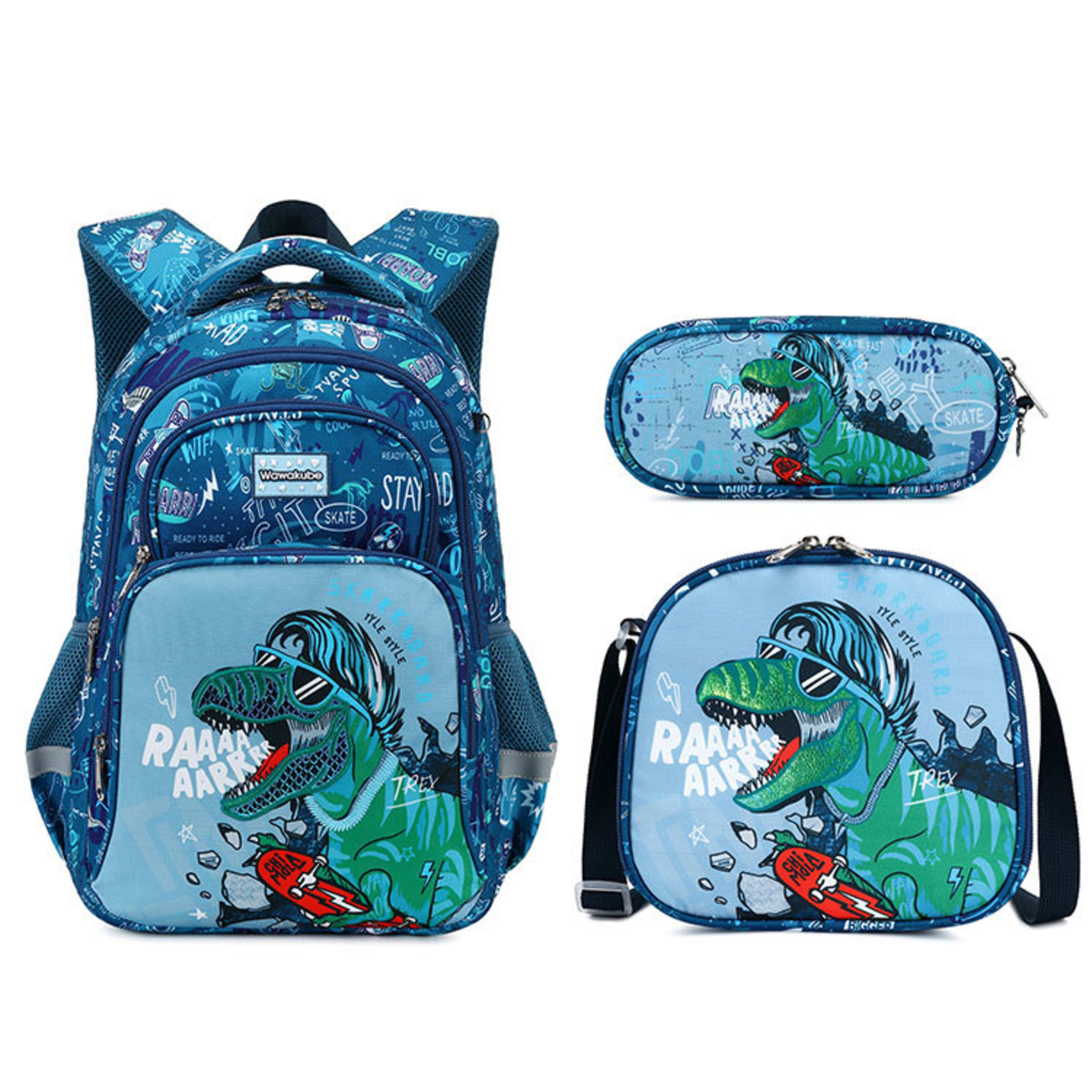 Three-Piece Set Childrens High-Capacity Backpack 5