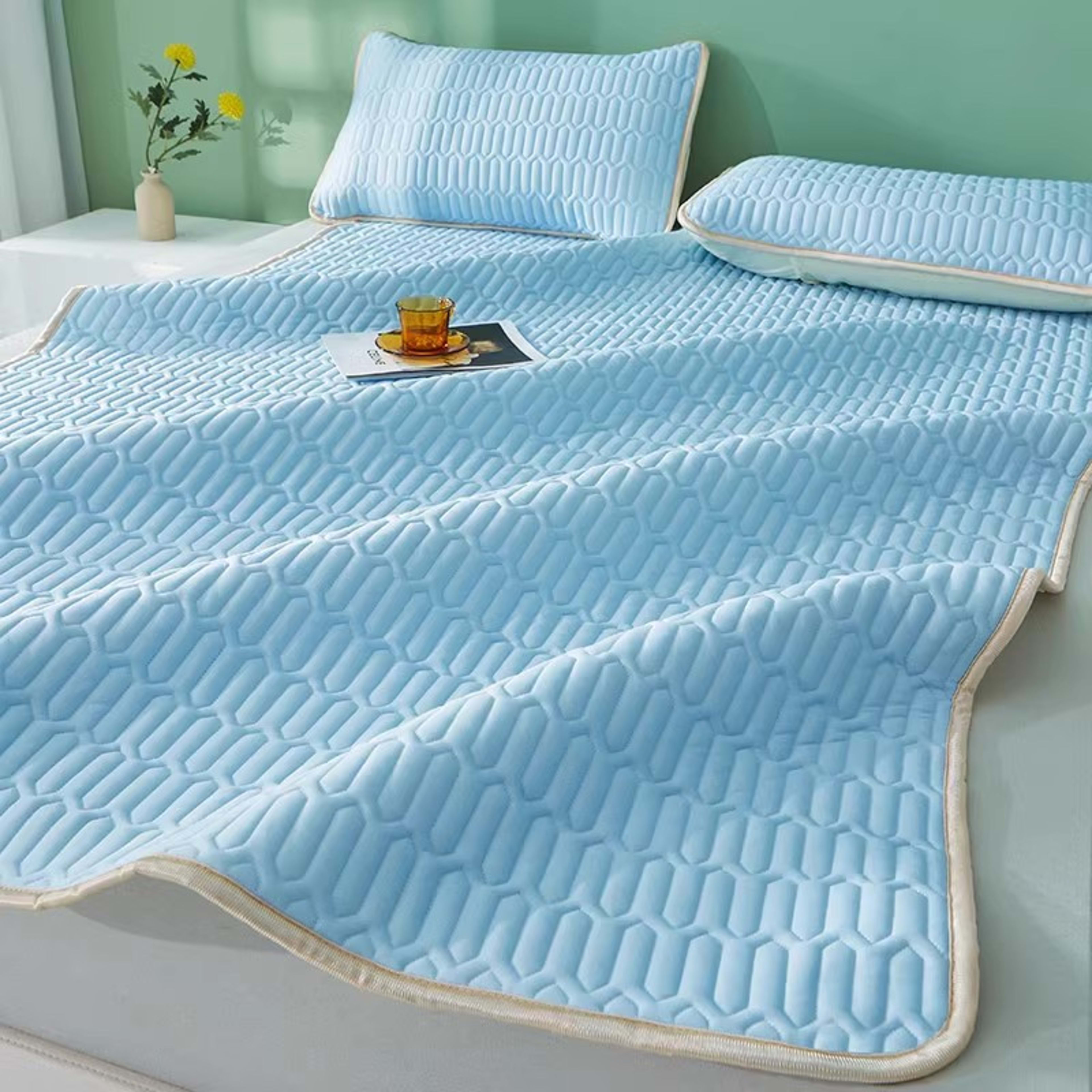 Summer Ice Silk Latex Cooling Mat Class A Baby Grade Three Piece Set 6