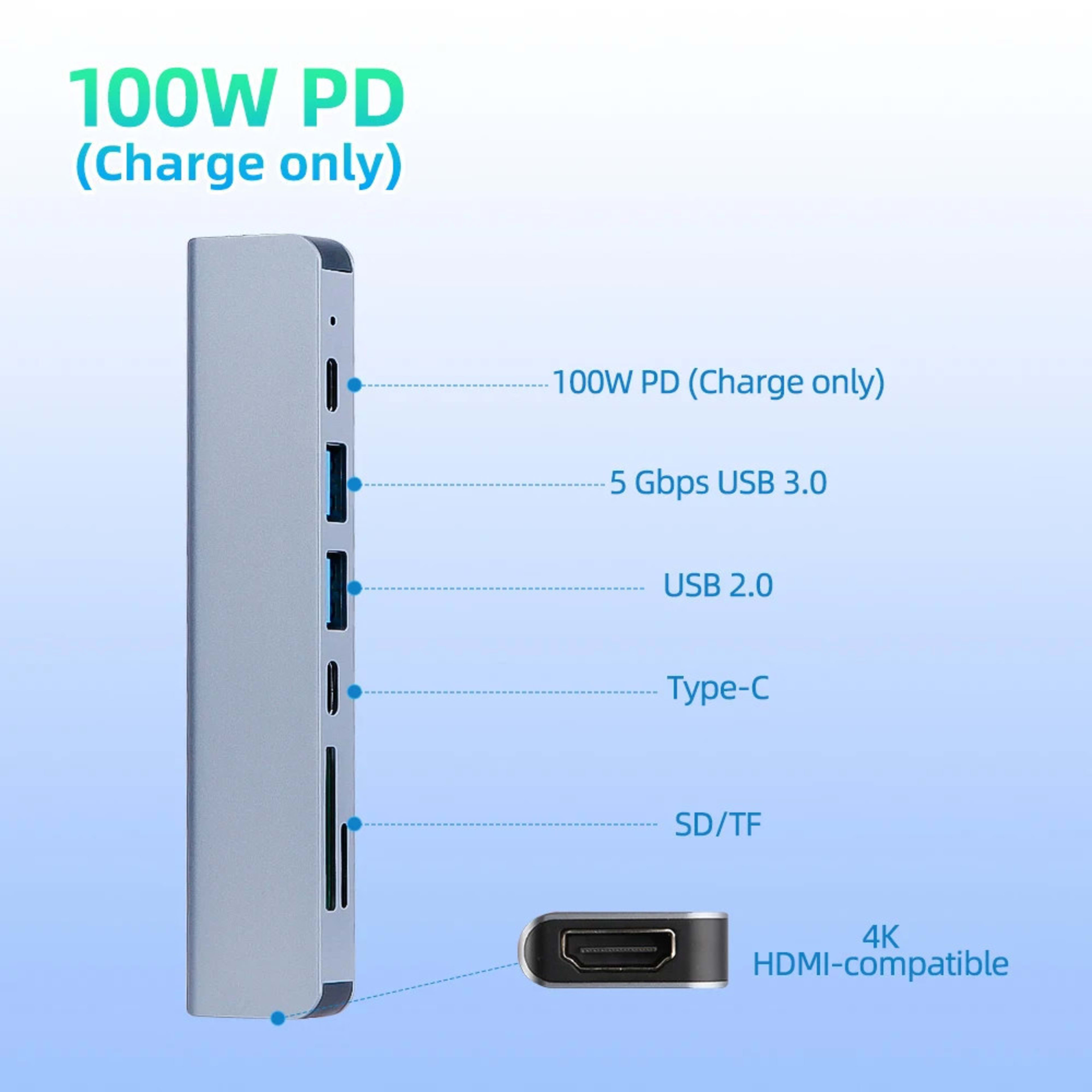 Type-C 7-in-1 Multi-port USB Hub For PCs And Laptops 3