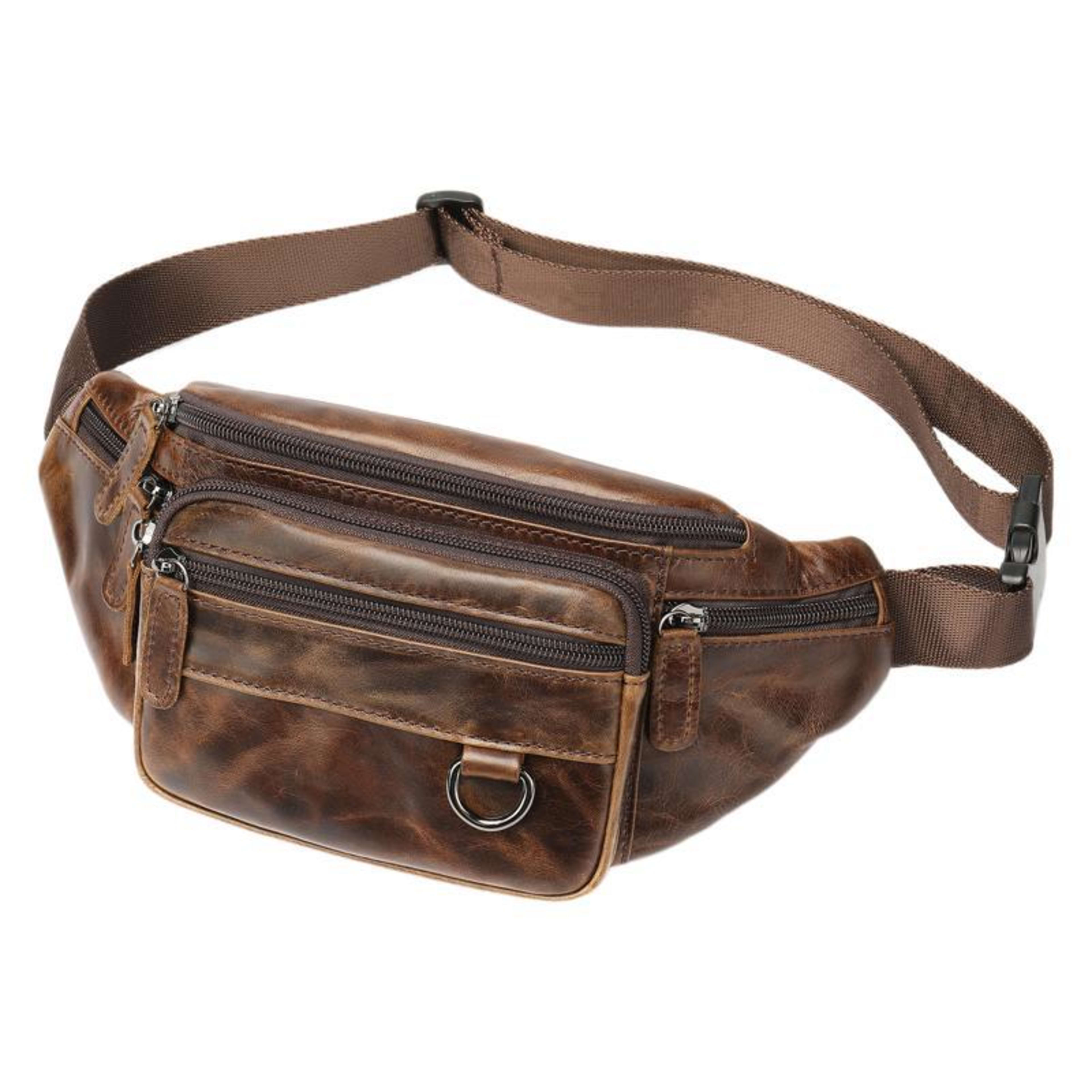 High-end Full-grain Leather Chest Bag 5