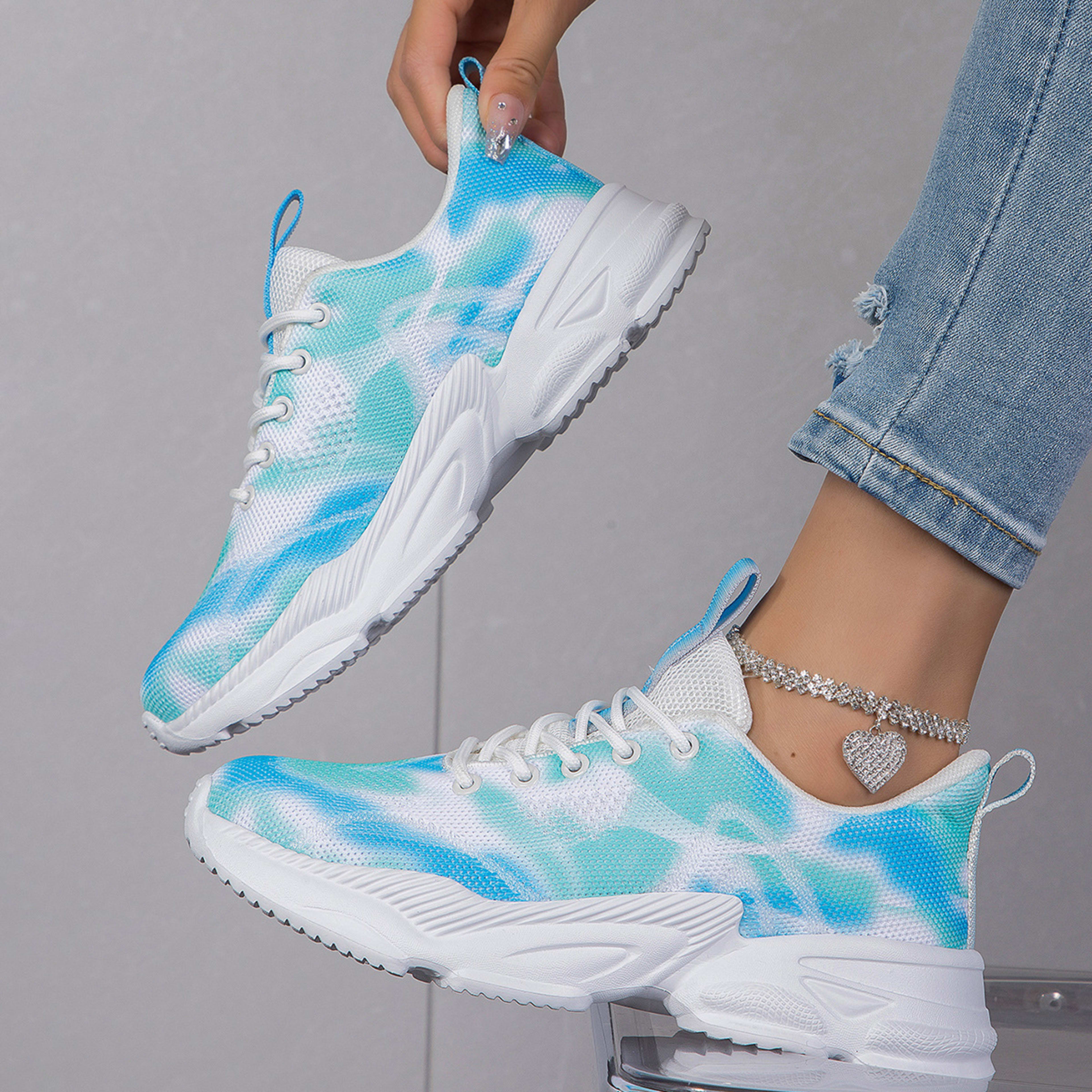 Casual Flower Sneakers Flat Large Size Upturned Lace-up 3