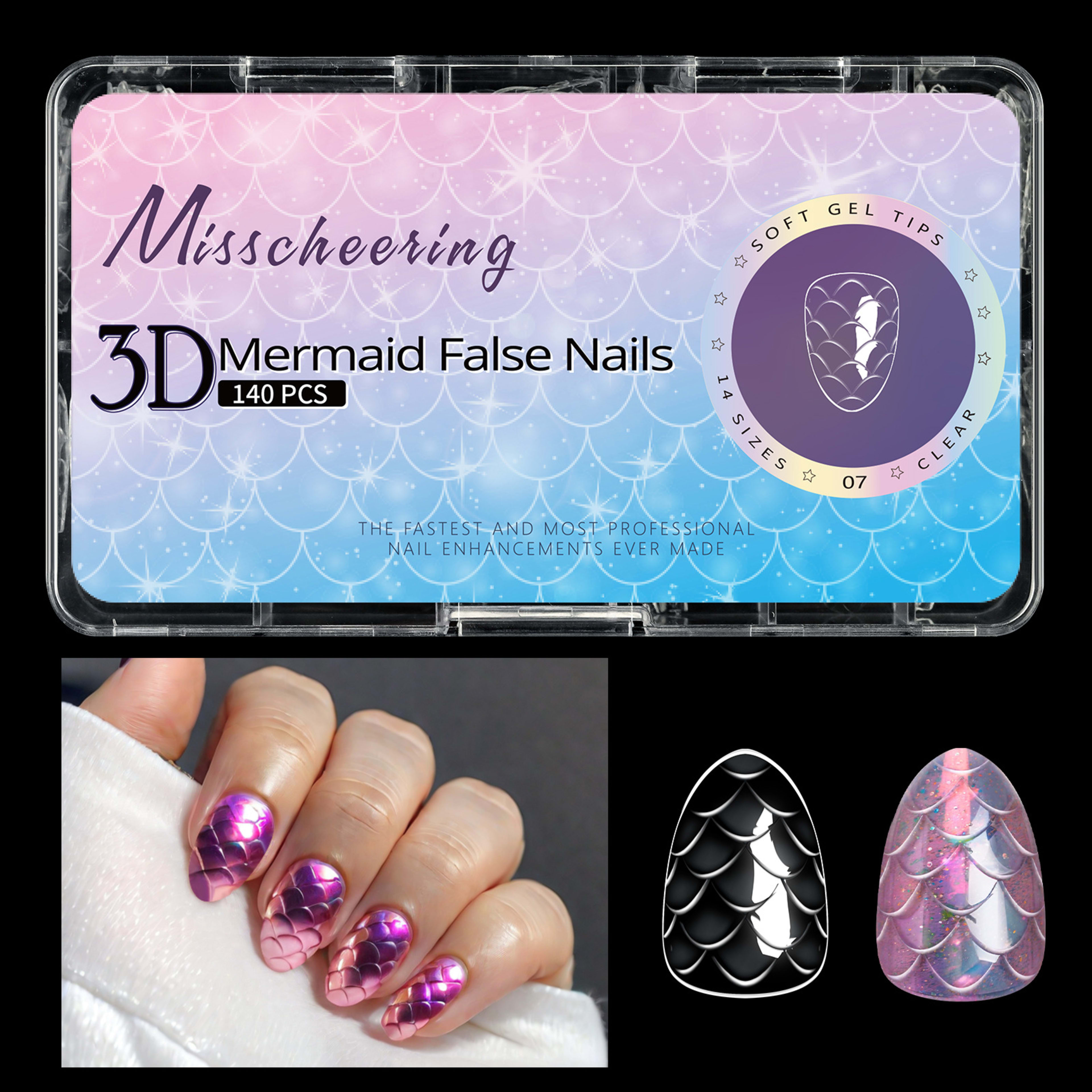 3D Scale Long Shaping Nail Tip 4