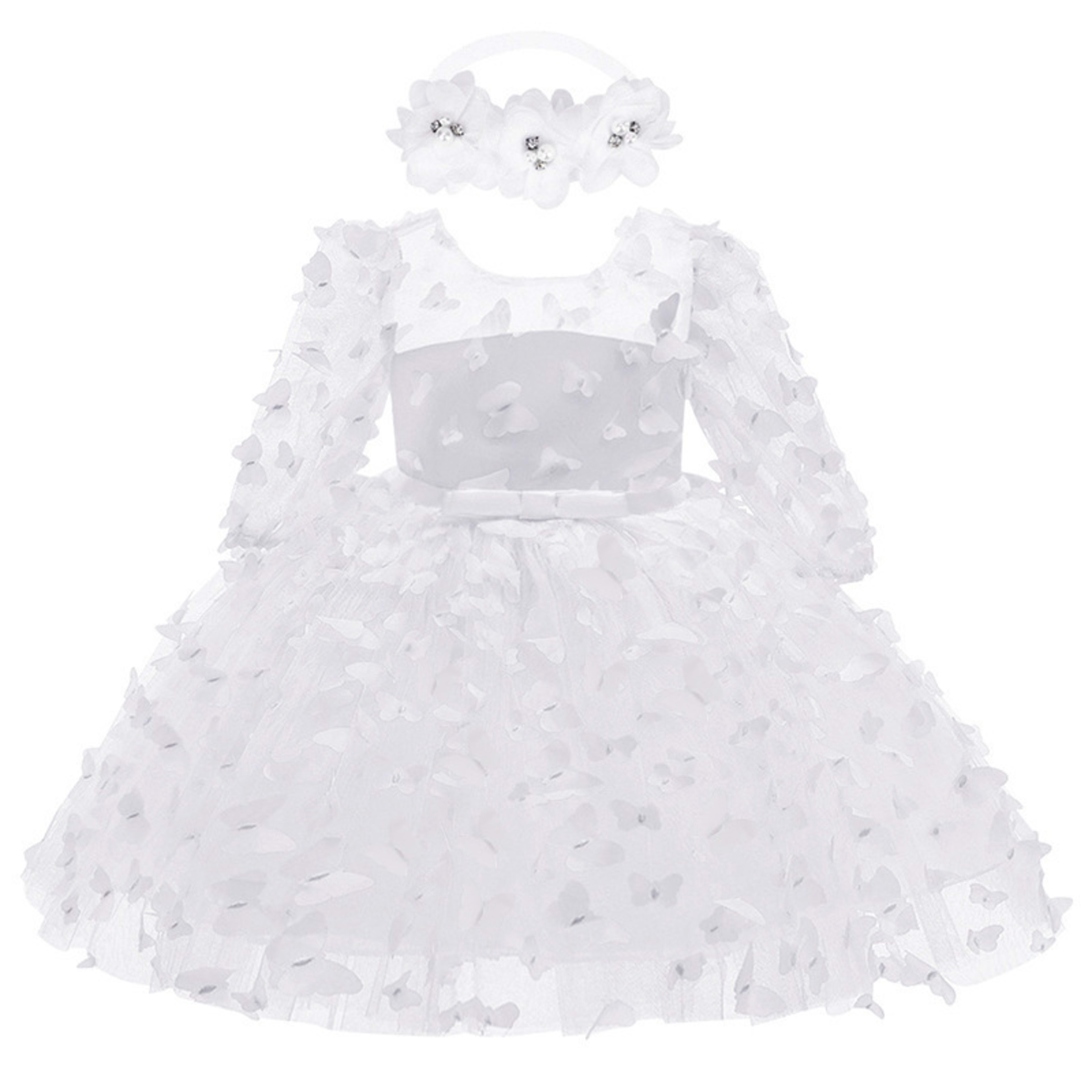 Baby And Toddler Mid-sleeve Dress Childrens Formal Gown 3